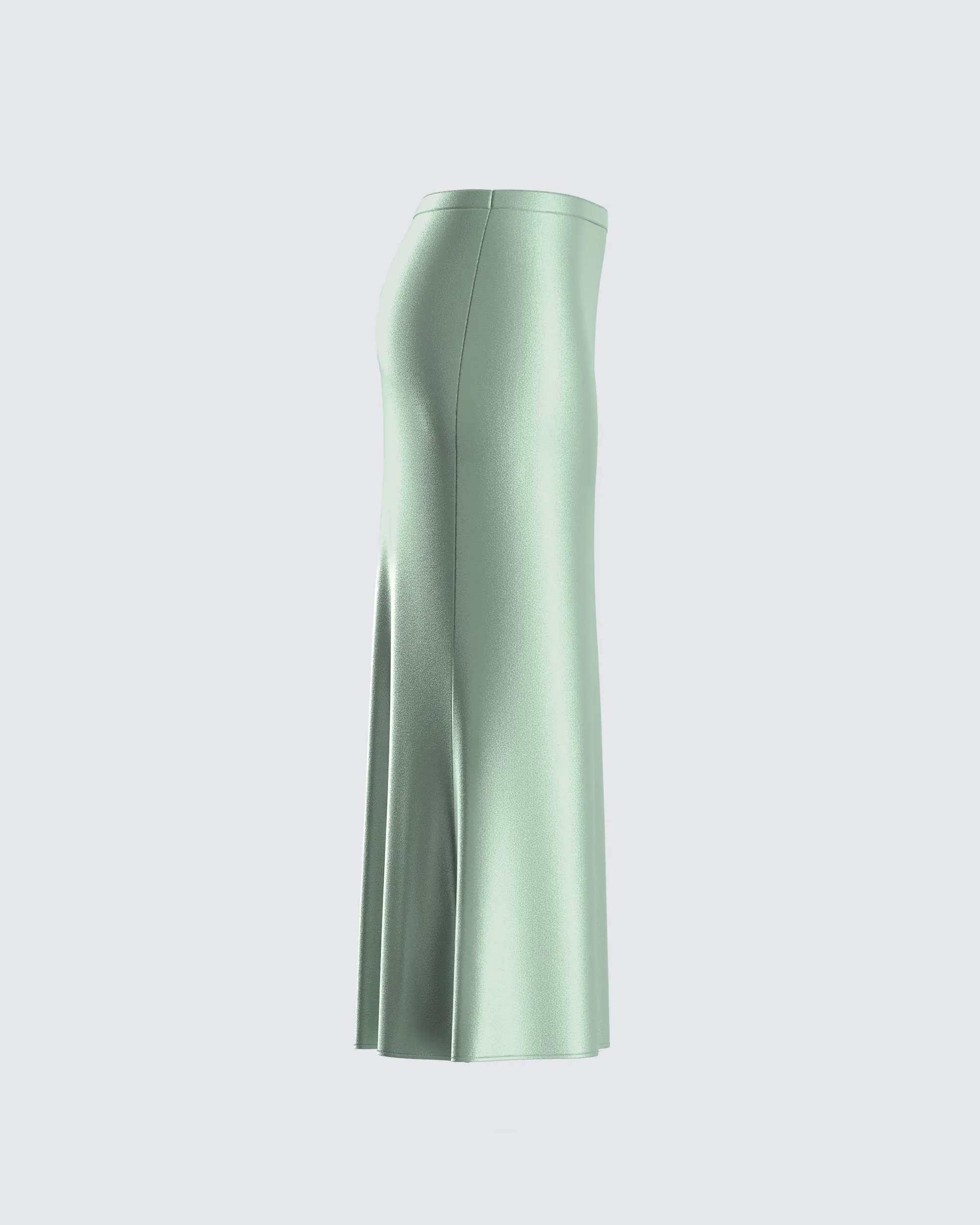 Shae Green Satin Midi Skirt sold by Finesse product image thumbnail 2