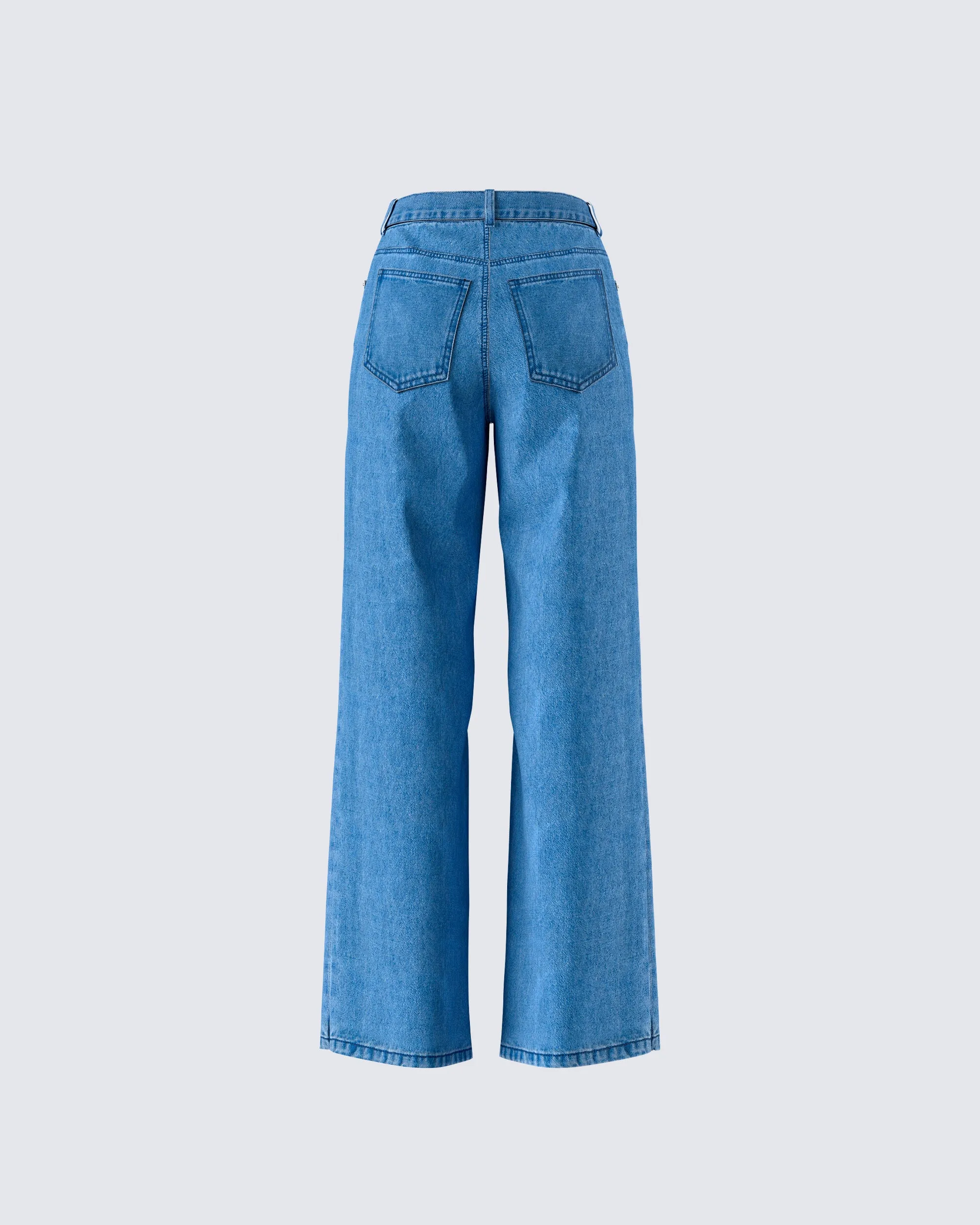 Sara Blue Denim Wide Leg Jean sold by Finesse product image thumbnail 3