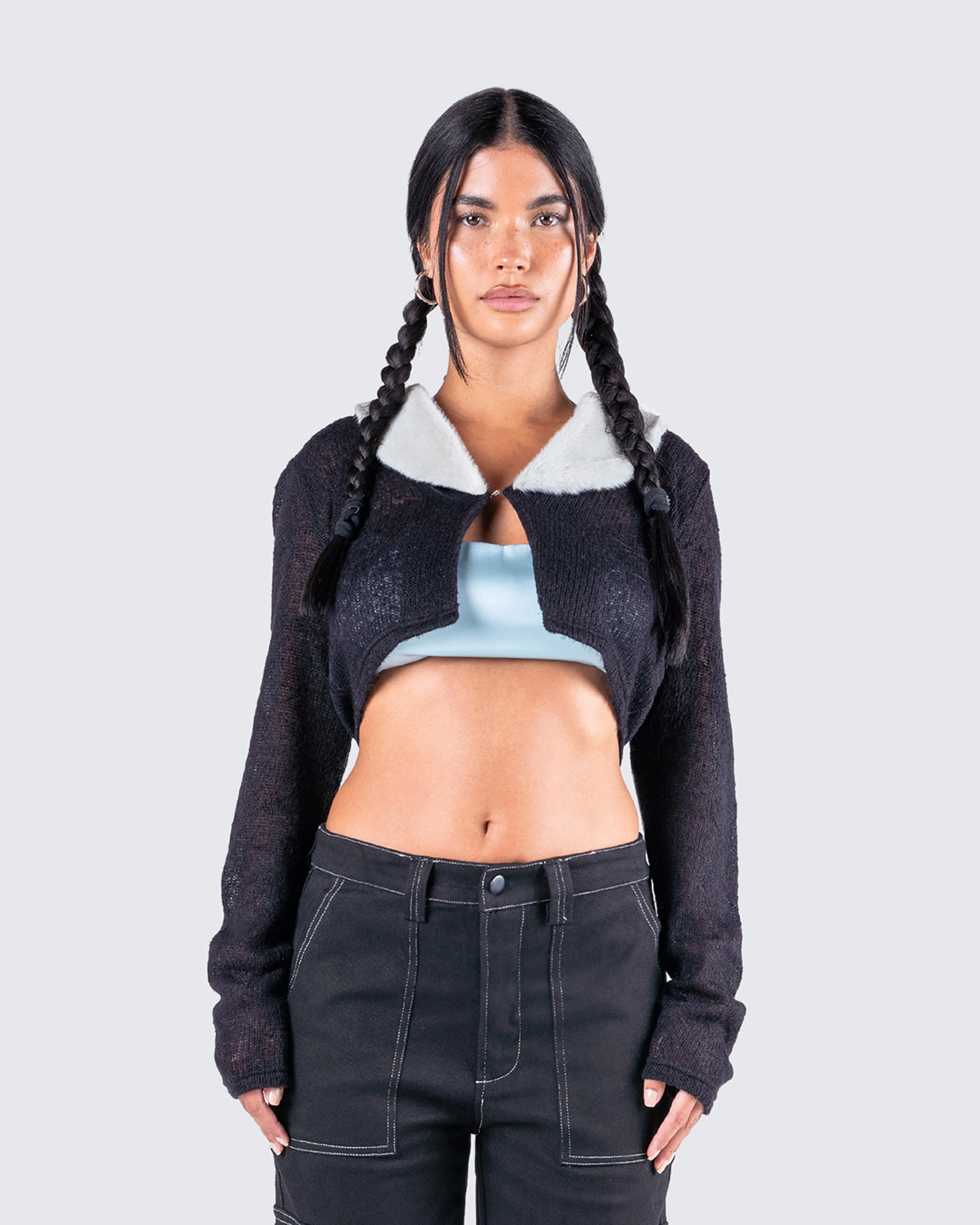 Danielle Fur Trim Top sold by Finesse product image thumbnail 4