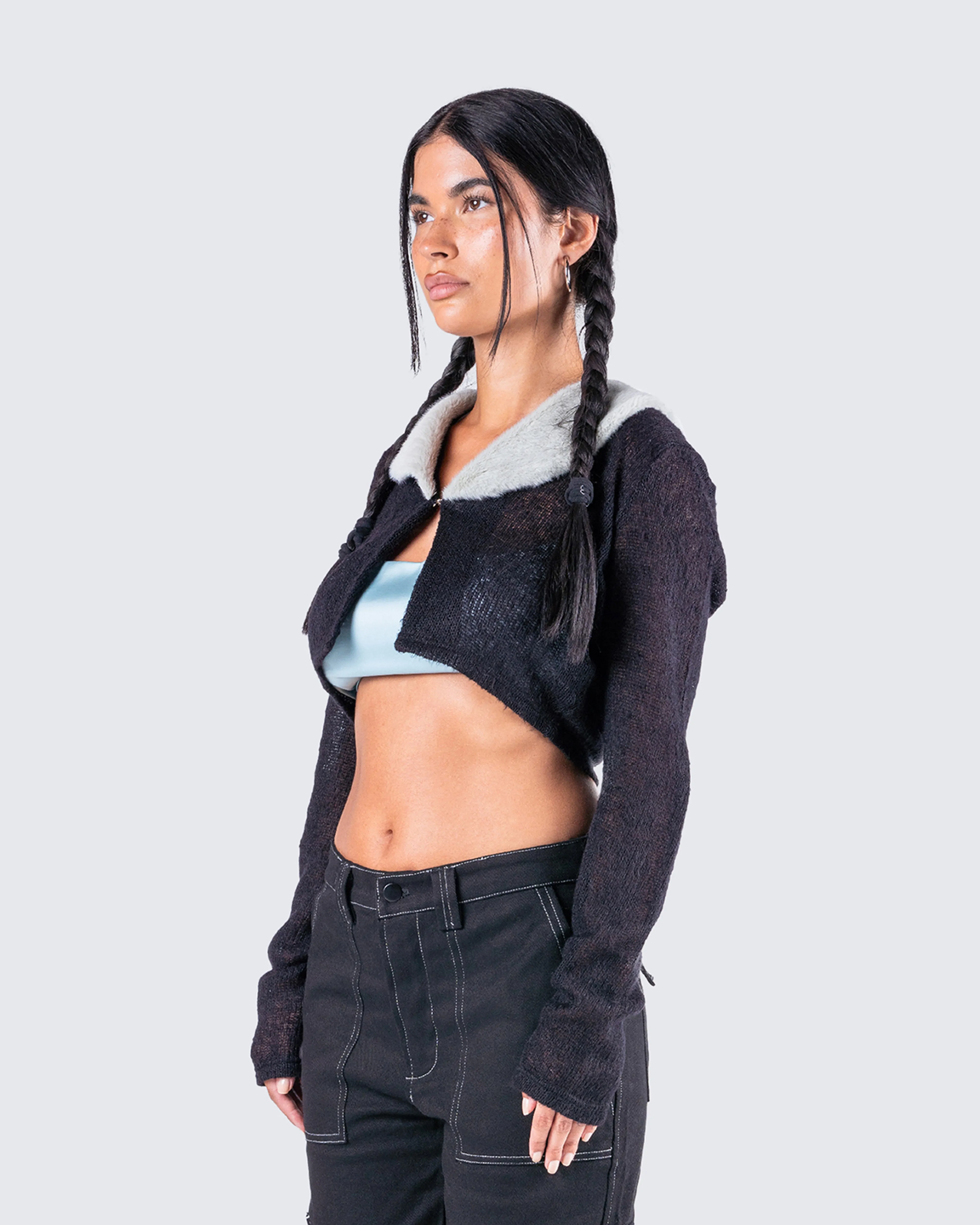 Danielle Fur Trim Top sold by Finesse product image thumbnail 5