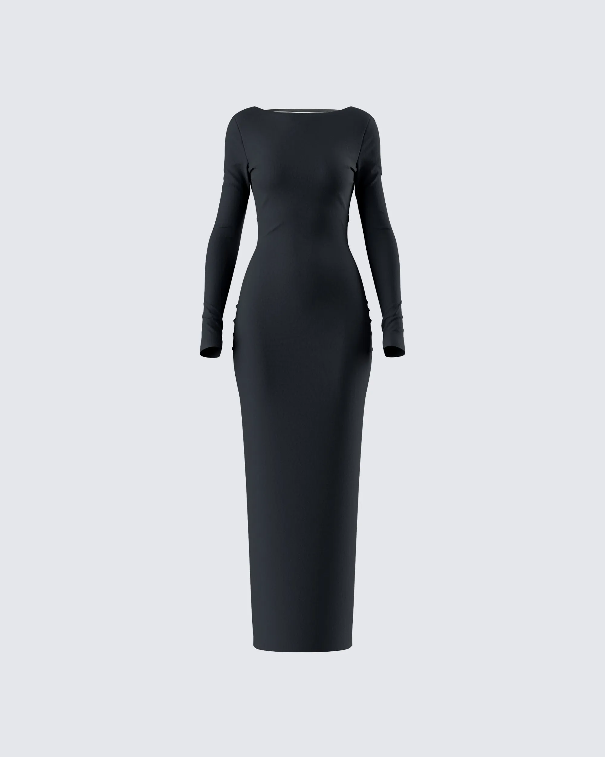 Izel Black Backless Maxi Dress sold by Finesse