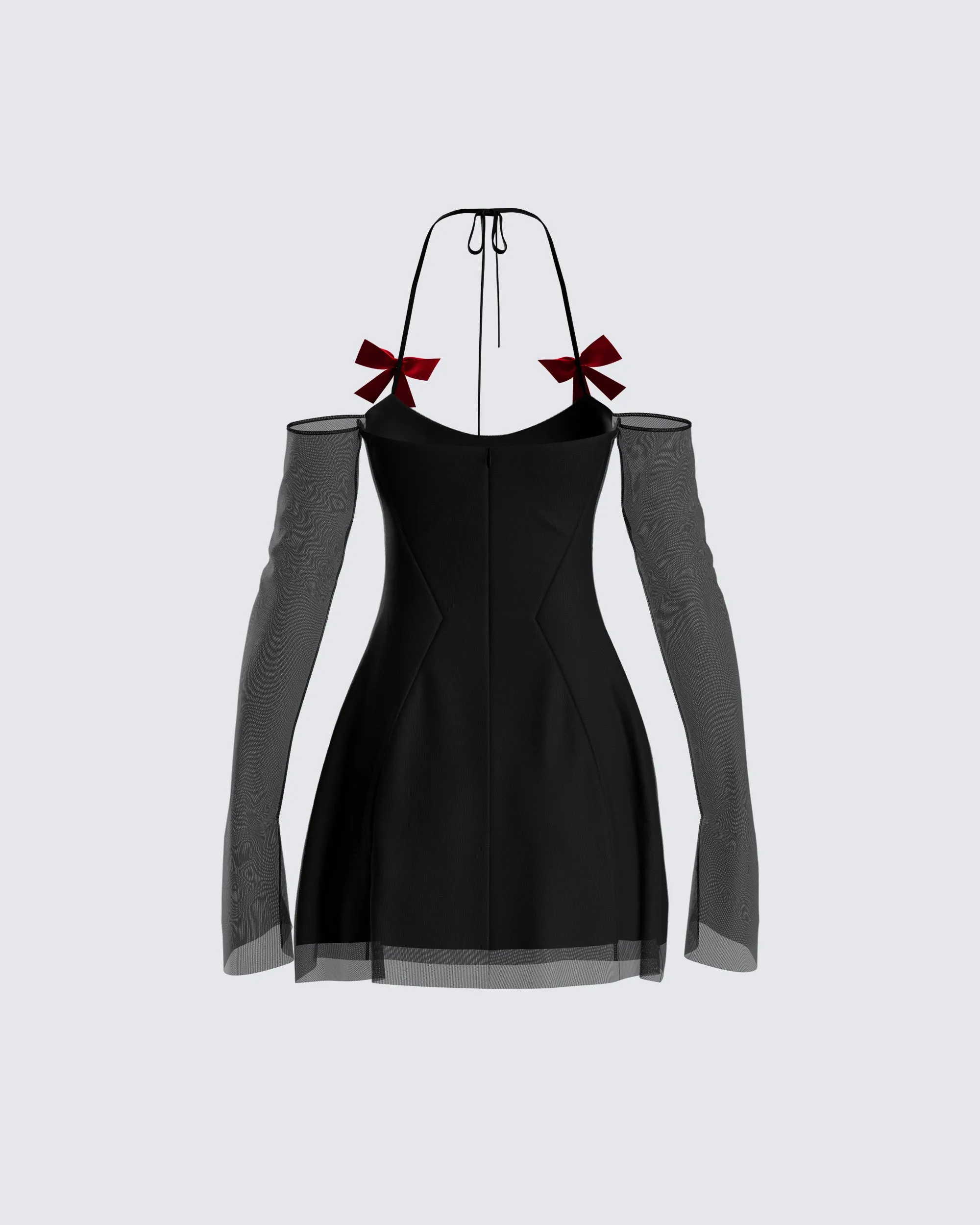 Ginny Black Mesh Mini Dress sold by Finesse product image thumbnail 3