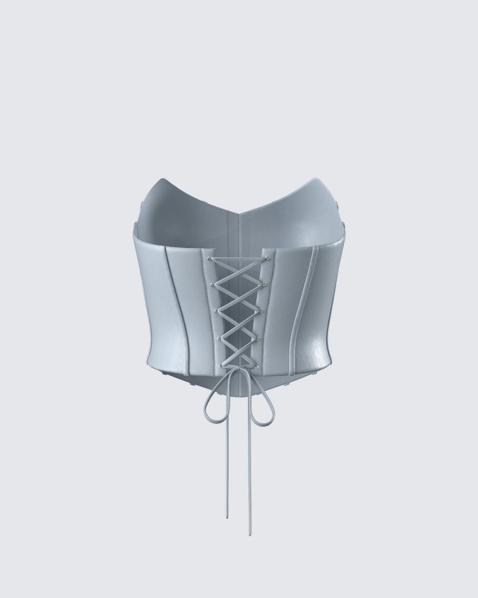 Tui Grey Vegan Leather Corset Top sold by Finesse product image thumbnail 3