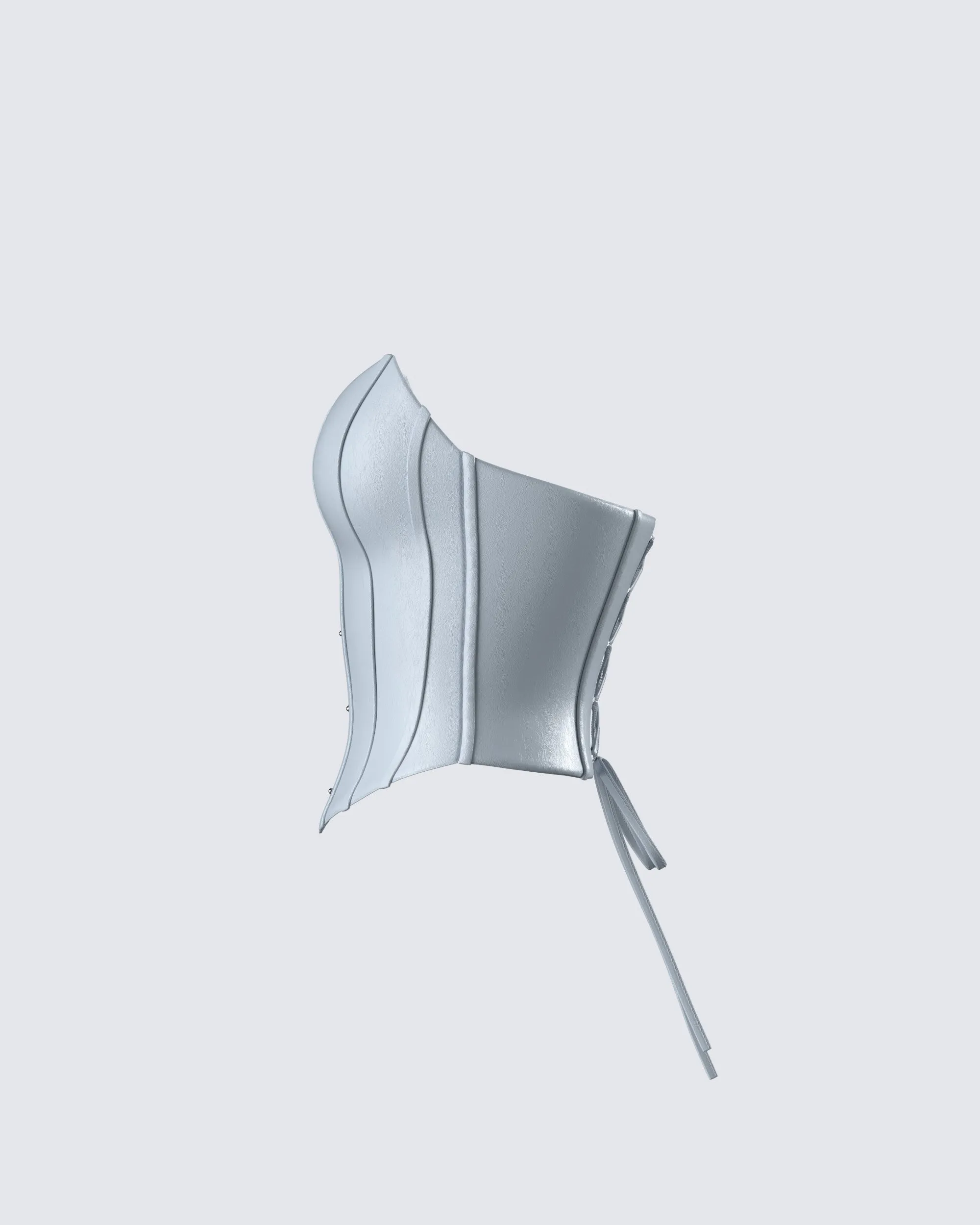 Tui Grey Vegan Leather Corset Top sold by Finesse product image thumbnail 2