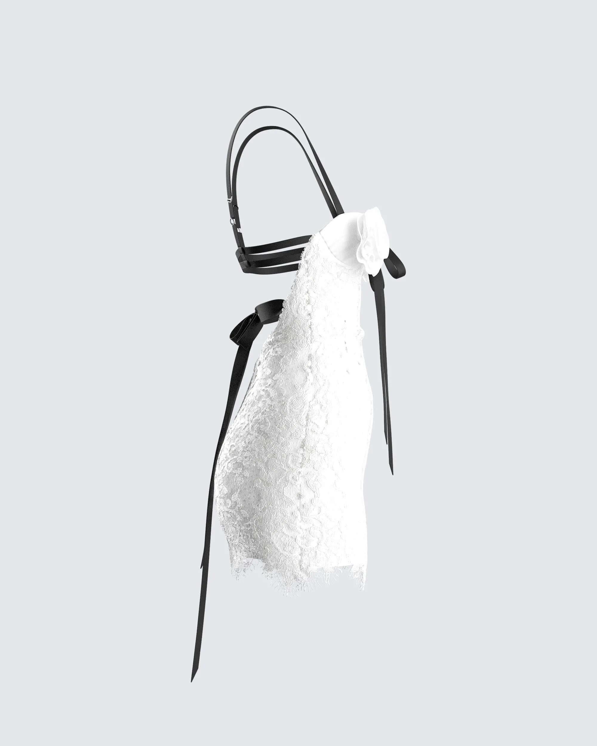 Daisy White Lace Floral Mini Dress sold by Finesse product image thumbnail 2