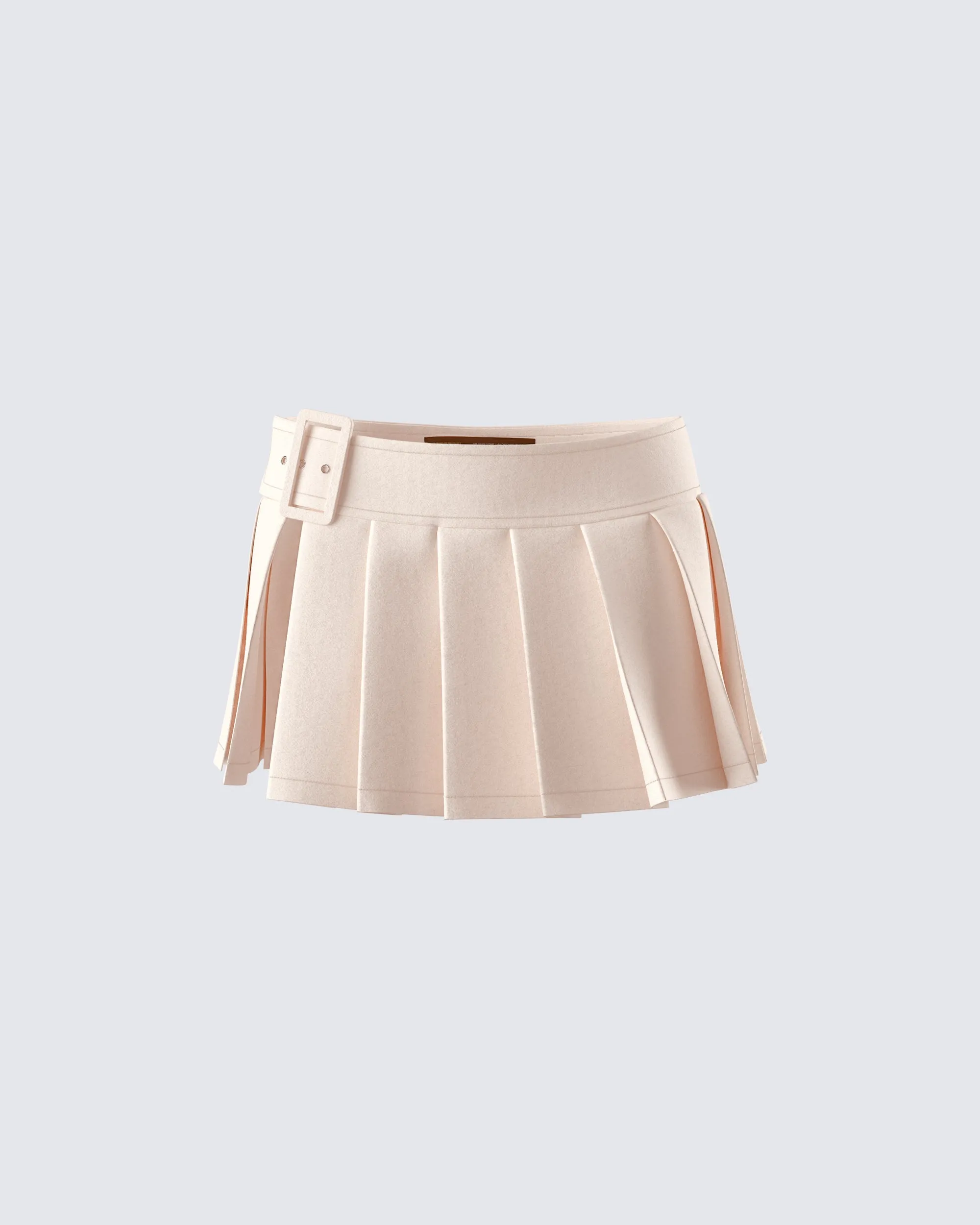 Tina Tan Pleated Mini Skirt sold by Finesse