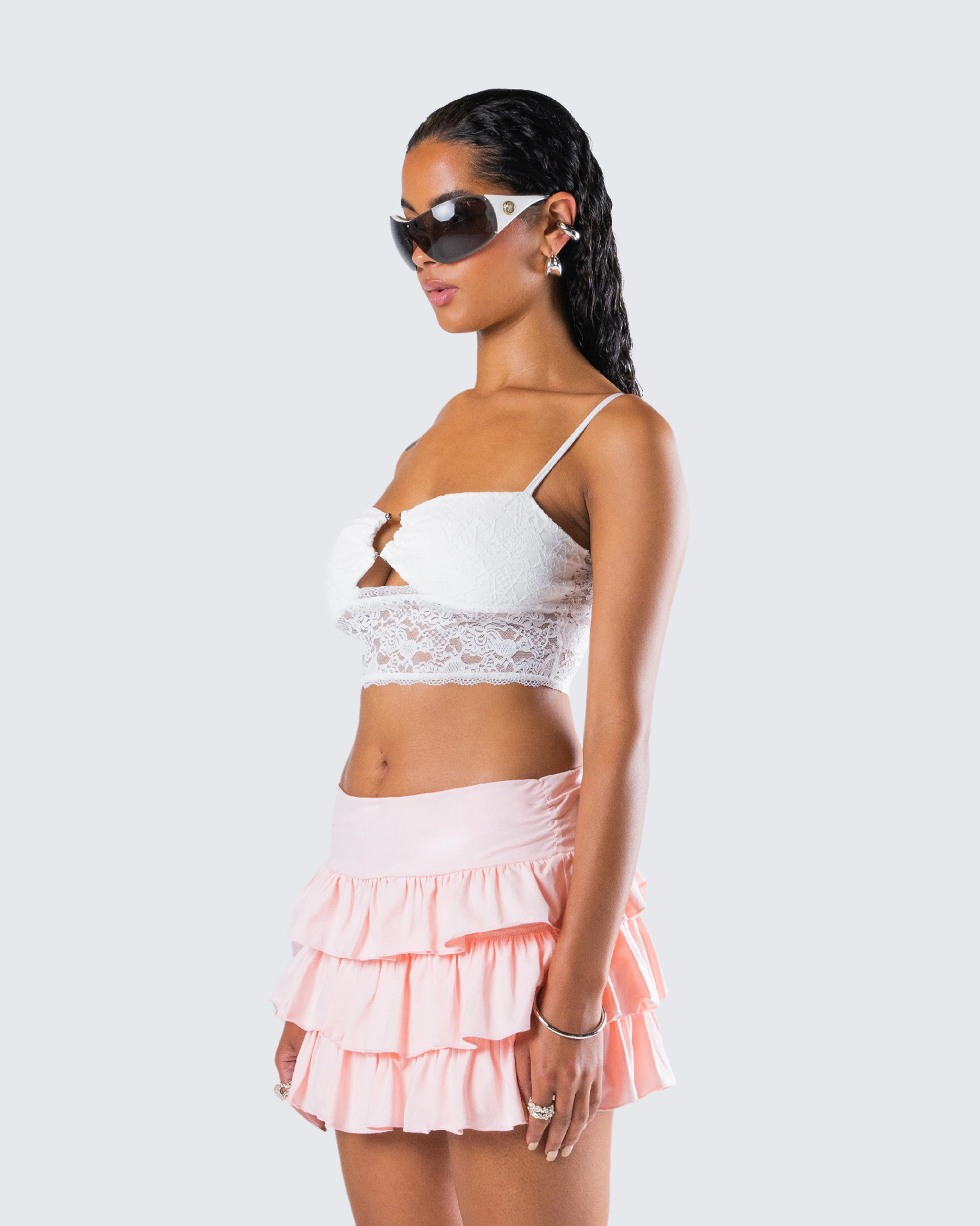 Dakoa White Lace Cami Top sold by Finesse product image thumbnail 5