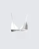 Romy White Logo Bralette sold by Finesse