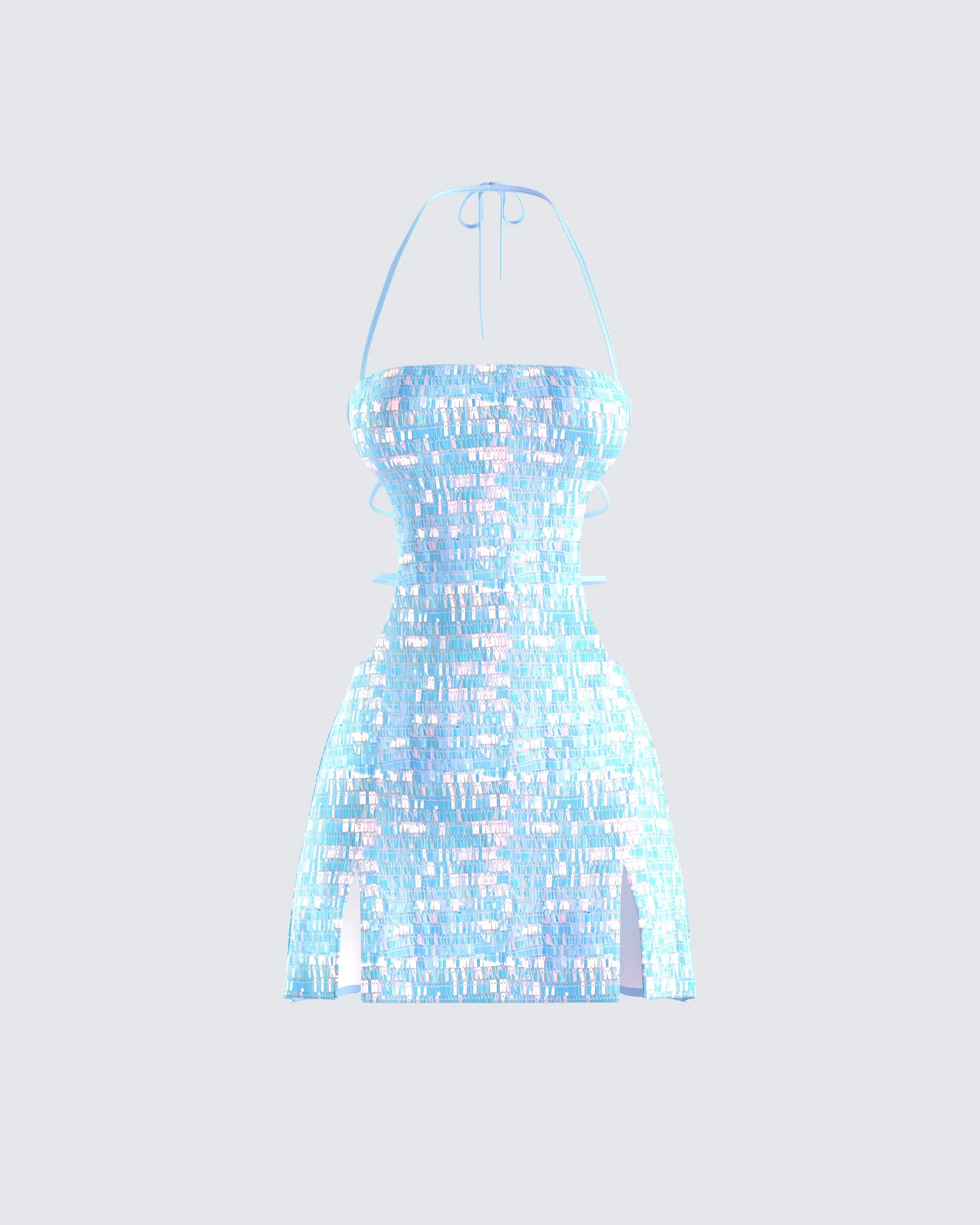 Deron Iridescent Sequin Mini Dress sold by Finesse