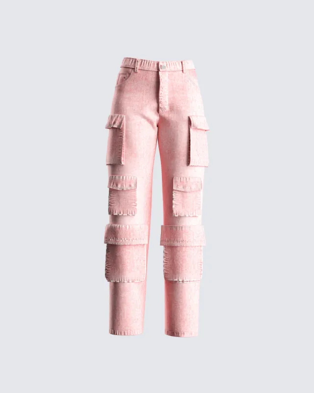 Dustin Pink Acid Wash Jeans sold by Finesse