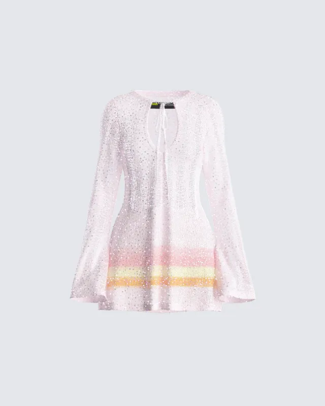Mirla White Sequin Knit Dress sold by Finesse