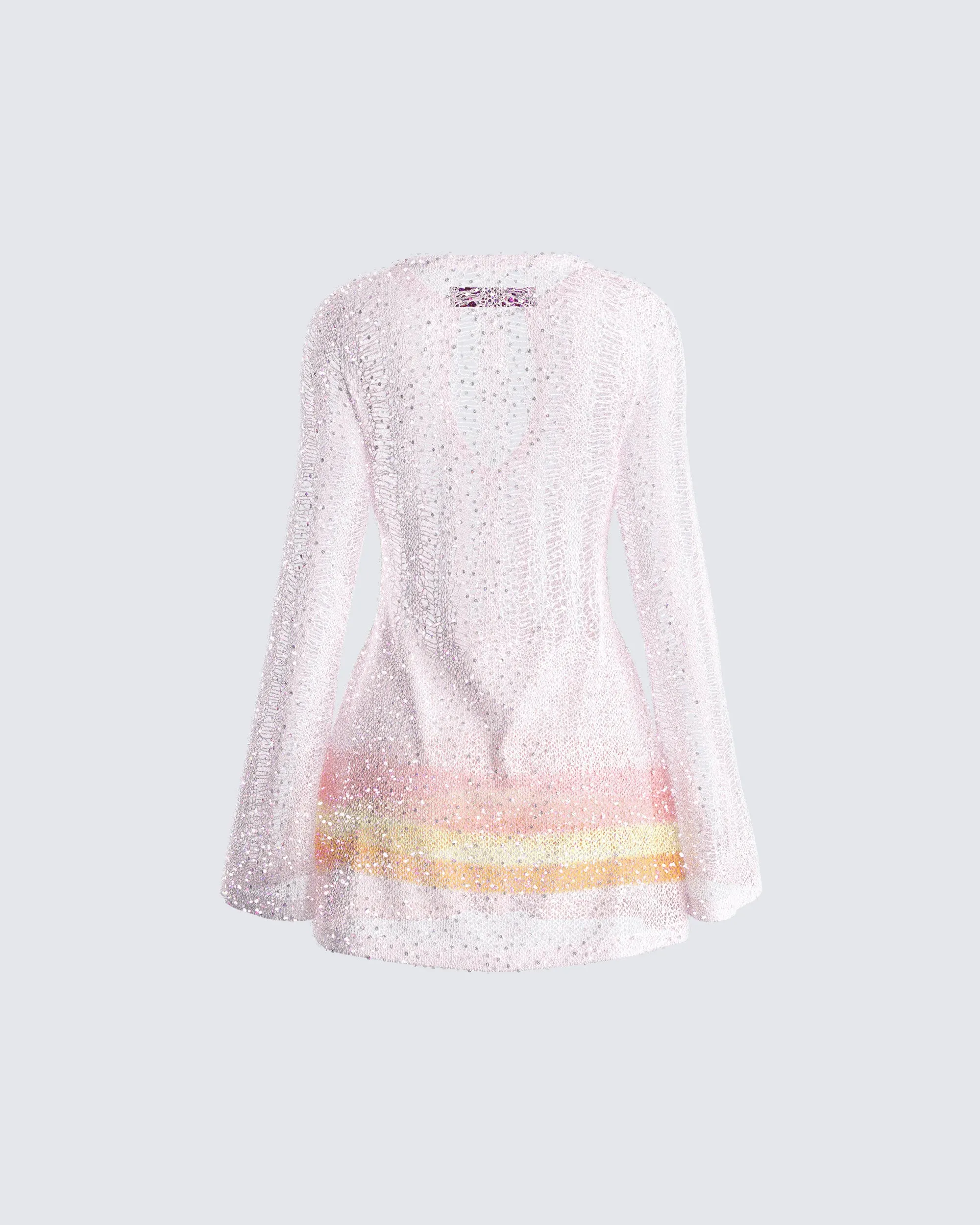 Mirla White Sequin Knit Dress sold by Finesse product image thumbnail 2