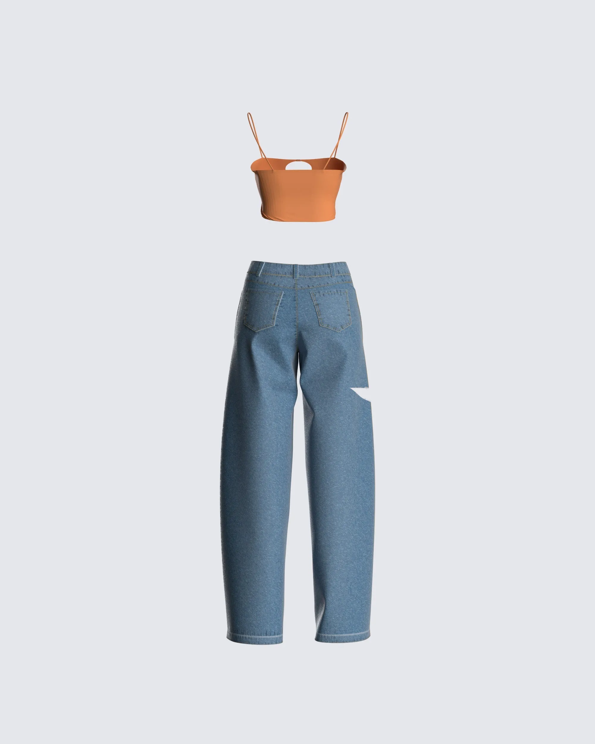 Raina Cut Out Jeans Set sold by Finesse product image thumbnail 3