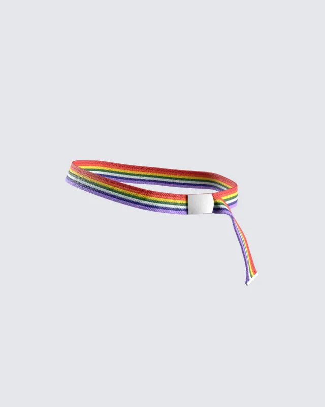 Cheryse Rainbow Woven Belt made by Finesse