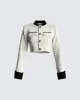 Pippa Ivory Tweed Cropped Jacket sold by Finesse