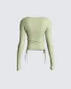Morgan Green Long Sleeve Top sold by Finesse