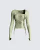 Morgan Green Long Sleeve Top sold by Finesse