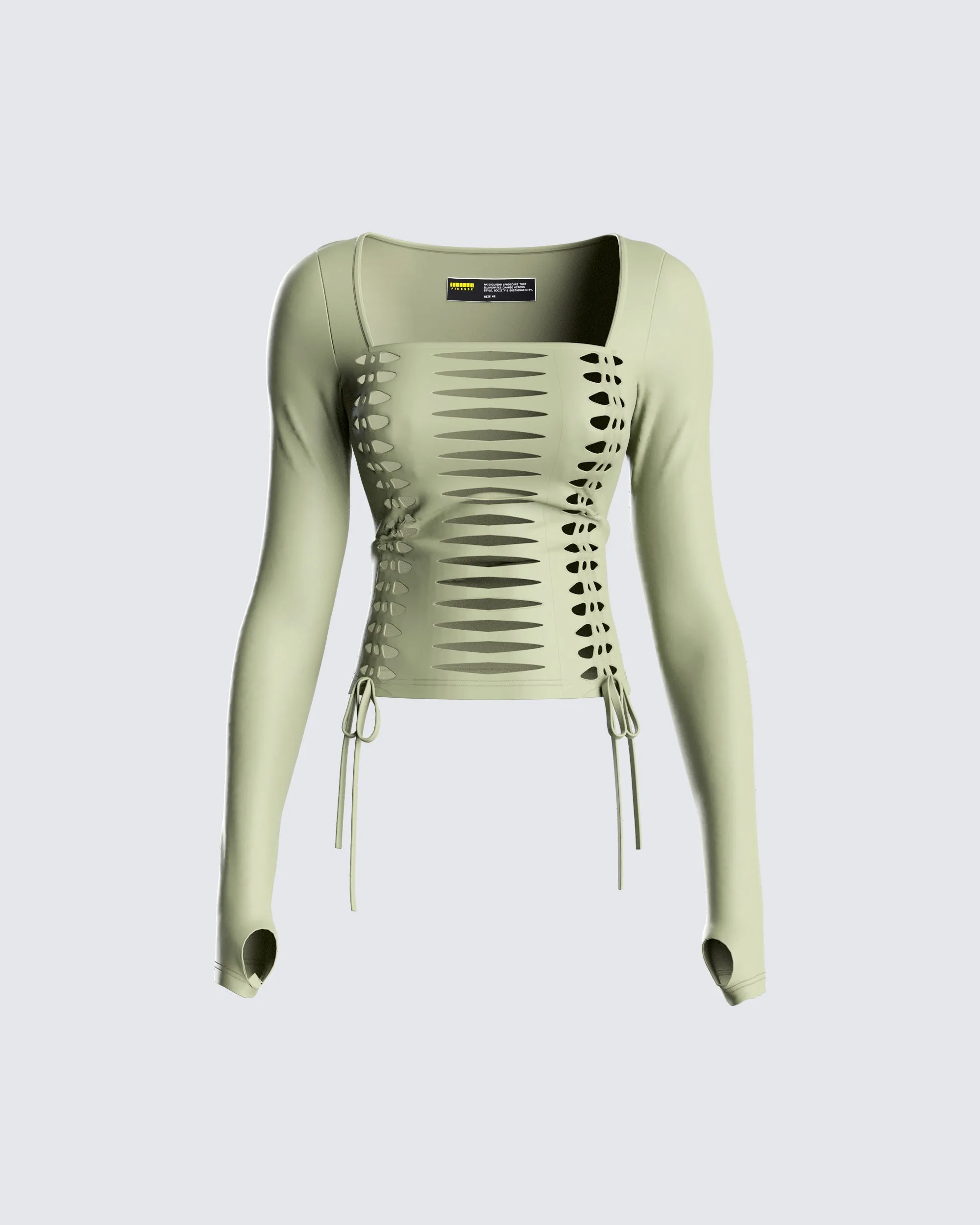 Morgan Green Long Sleeve Top sold by Finesse