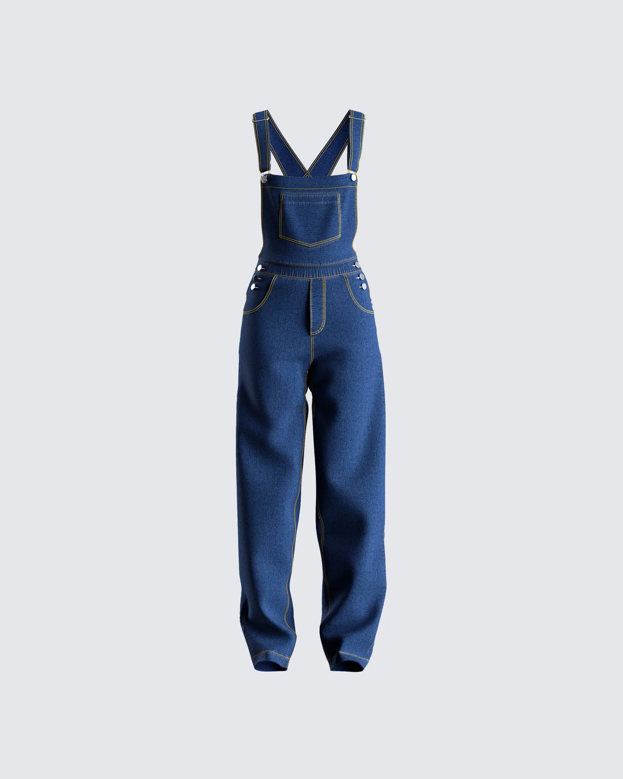 Colleen Blue Overall Jeans sold by Finesse