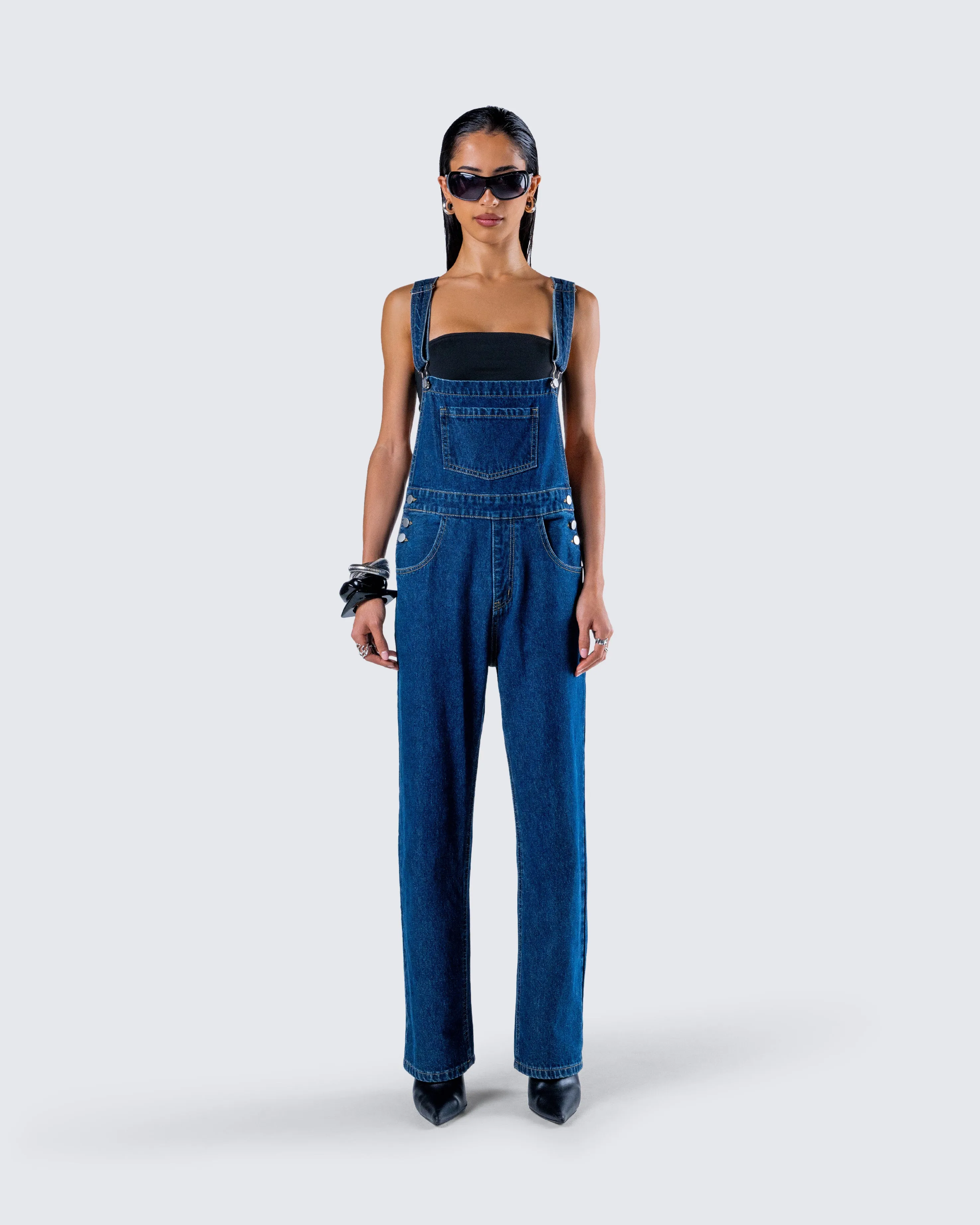 Colleen Blue Overall Jeans sold by Finesse product image thumbnail 4