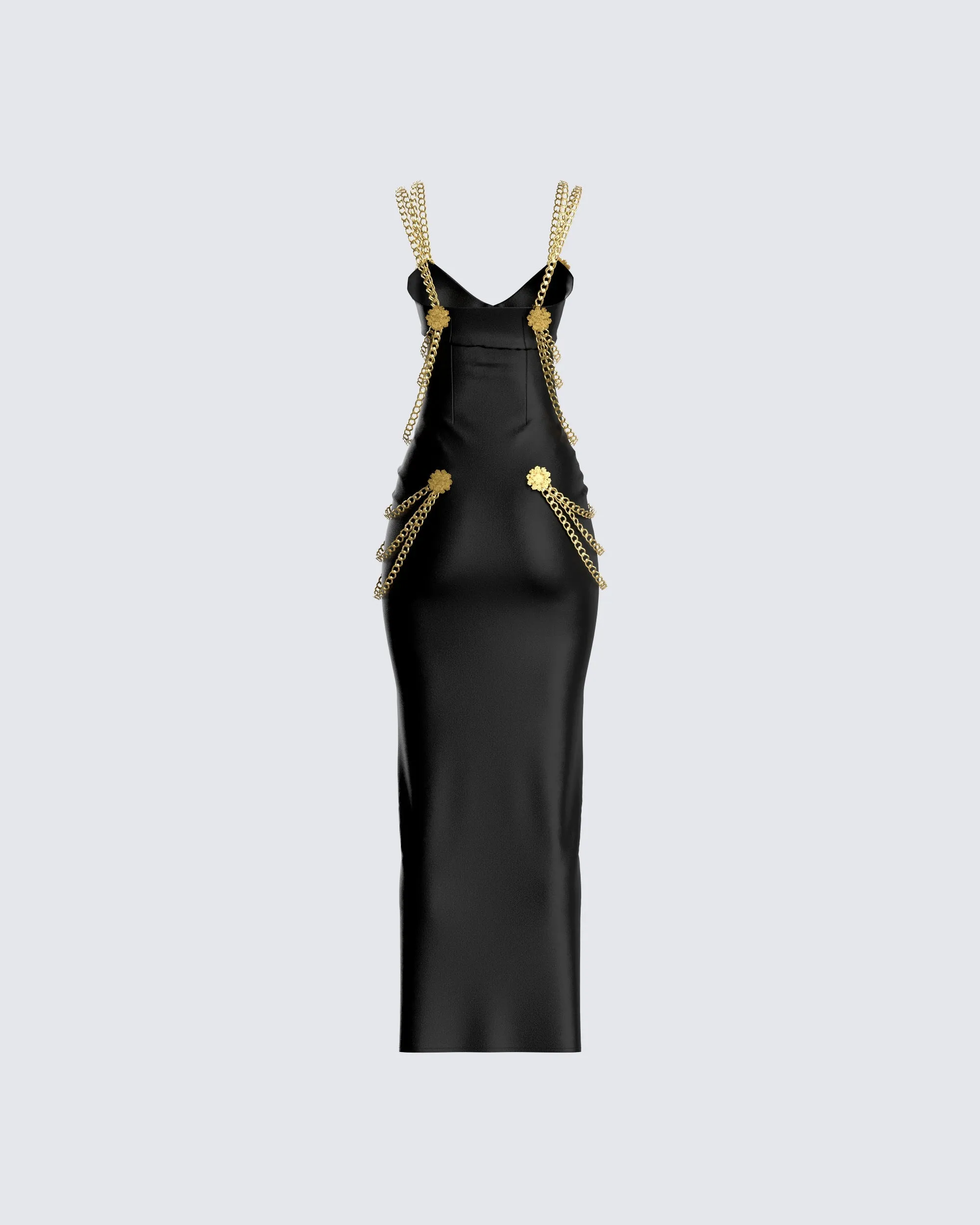 Donna Black Chain Dress sold by Finesse product image thumbnail 3