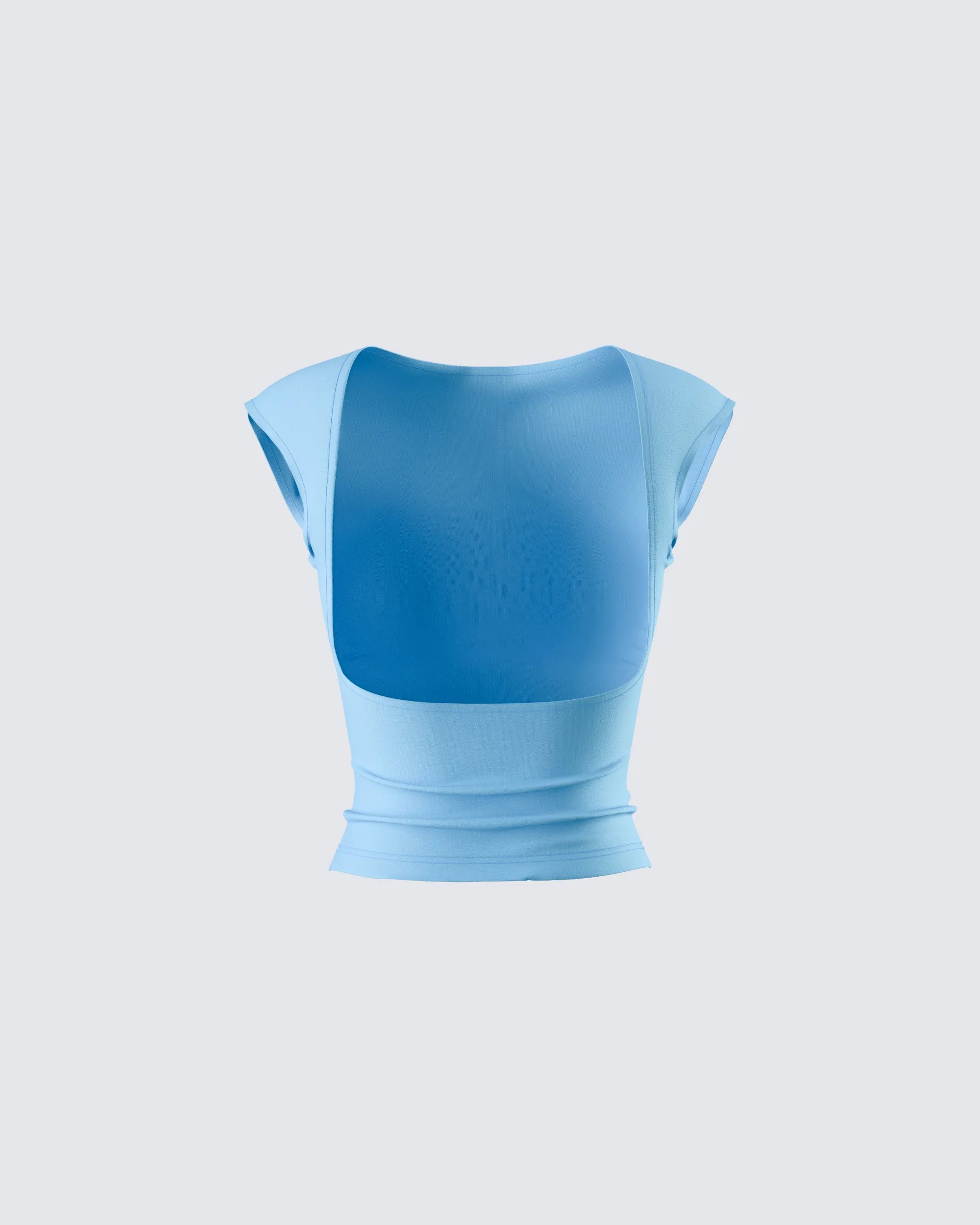Caroline Blue Backless Top sold by Finesse product image thumbnail 3