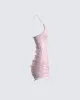 Micaela Pink Lace Heart Mini Dress sold by Finesse