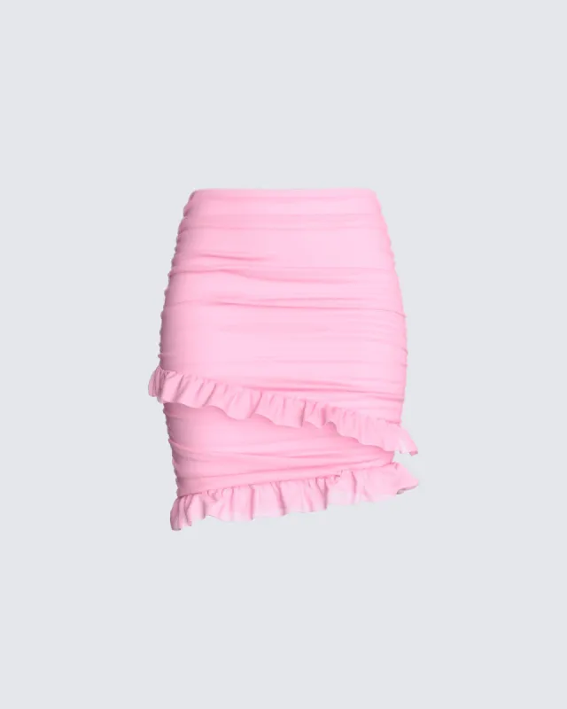 Peyton Pink Mini Skirt sold by Finesse