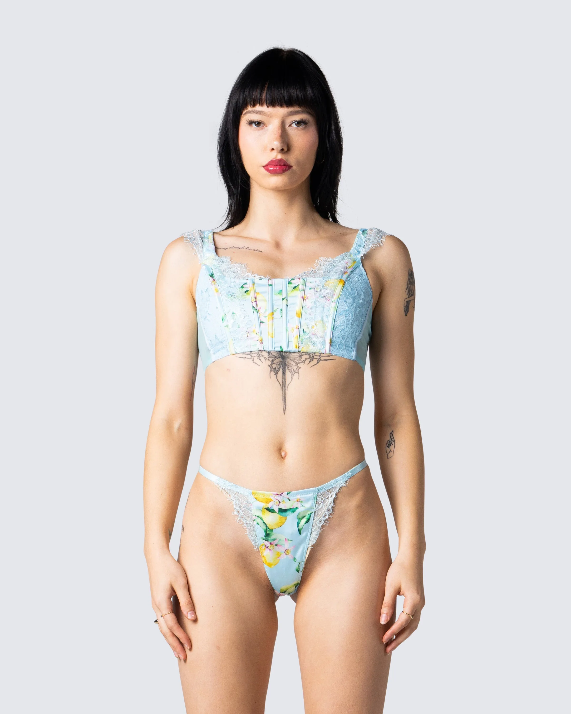 Elvie Lemon Print Corset Top sold by Finesse product image thumbnail 4