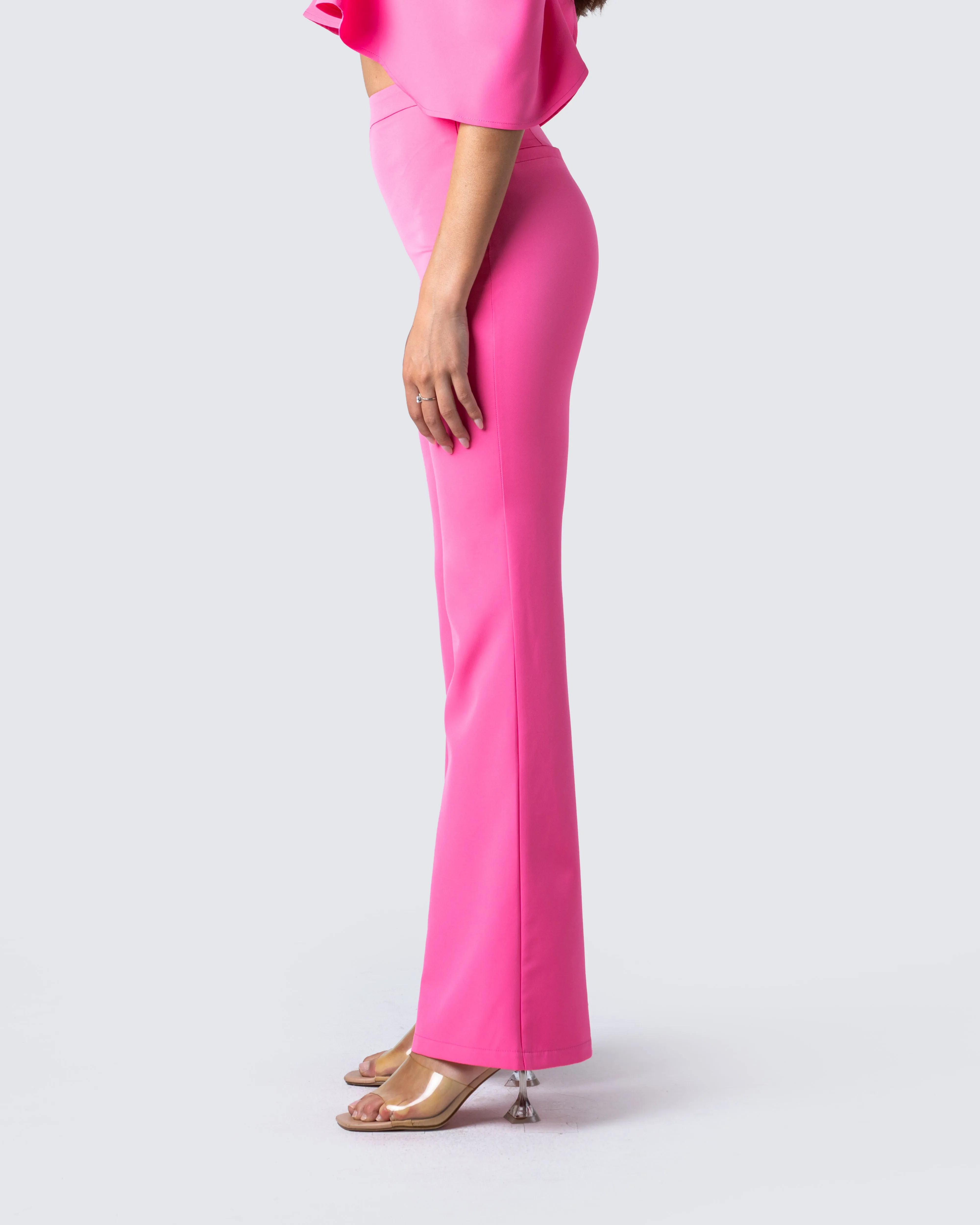 Maro Pink High Rise Wide Leg Pant sold by Finesse product image thumbnail 5