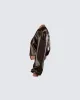 Leigh Brown Washed Leather Jacket sold by Finesse