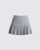 Madeleine Grey Pleated Mini Skirt sold by Finesse