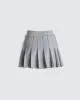 Madeleine Grey Pleated Mini Skirt sold by Finesse