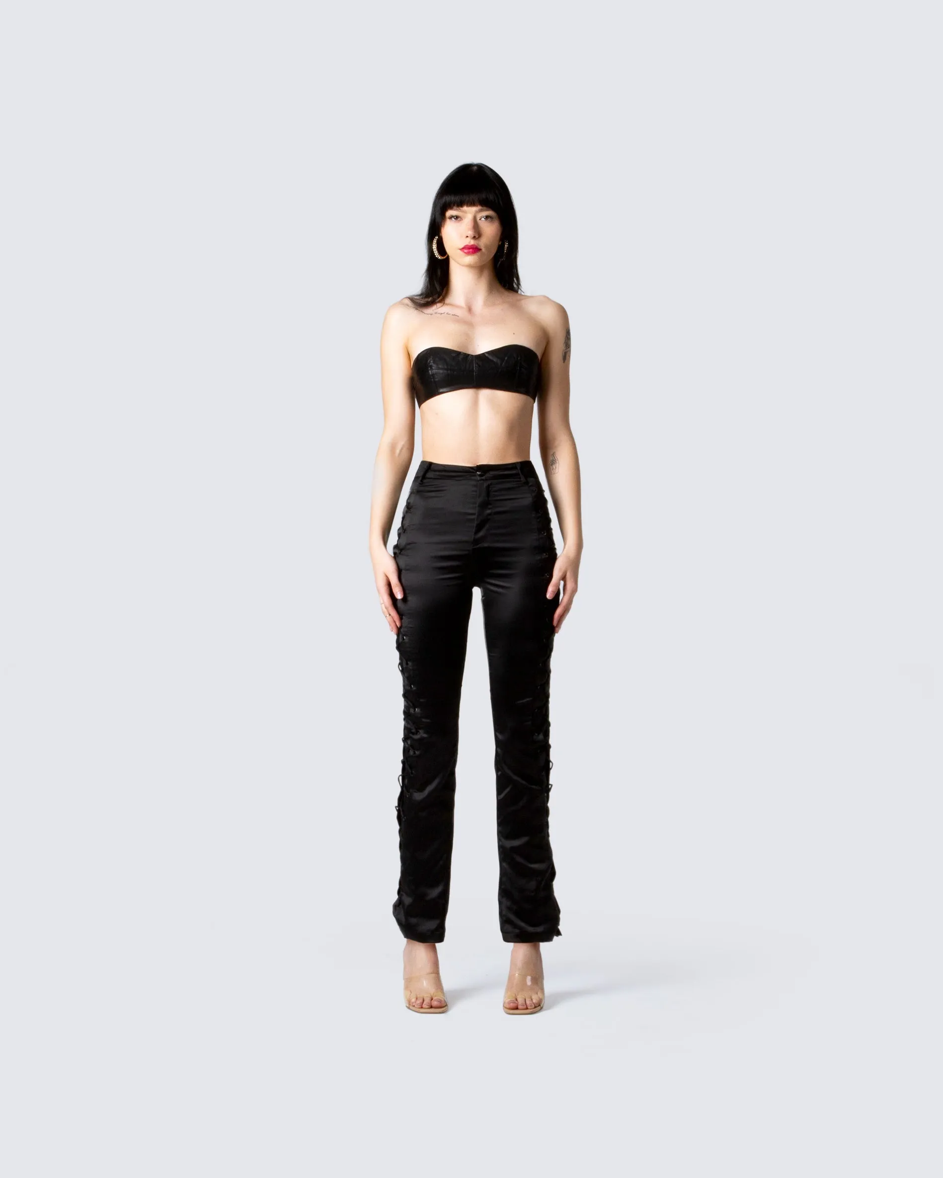 Mischa Black Vegan Leather Top sold by Finesse product image thumbnail 4