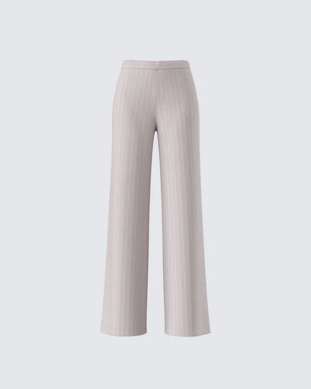 Jaelyn Beige Pinstripe Trouser sold by Finesse
