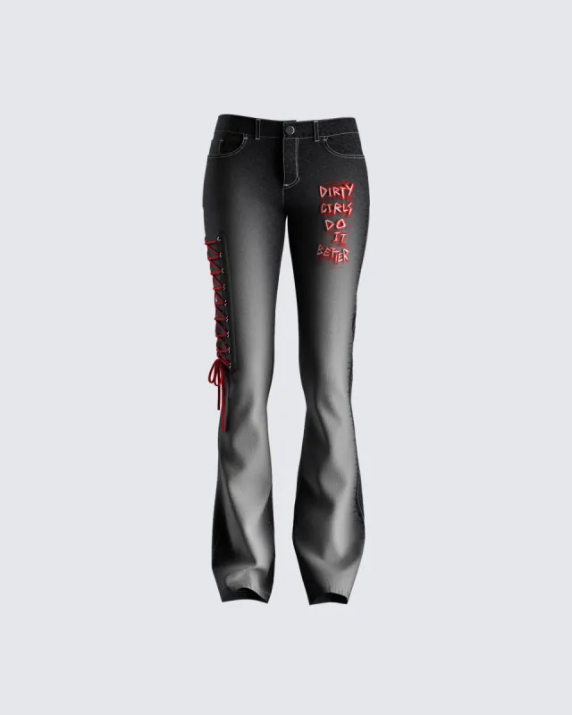 Salem Black Low Rise Denim Pant sold by Finesse