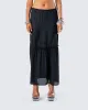 Neve Black Georgette Tiered Skirt sold by Finesse