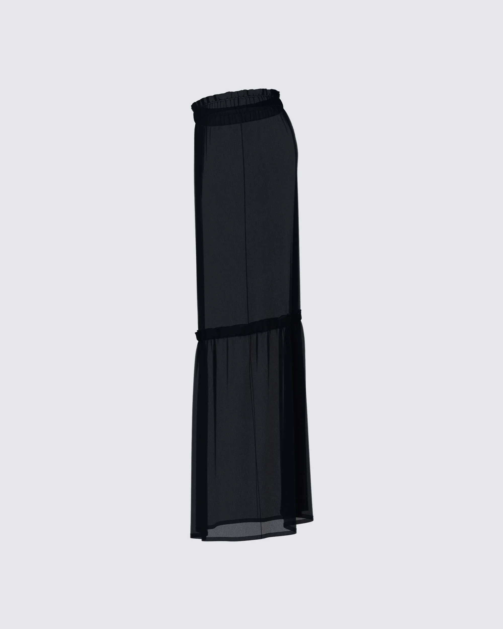 Neve Black Georgette Tiered Skirt sold by Finesse product image thumbnail 2