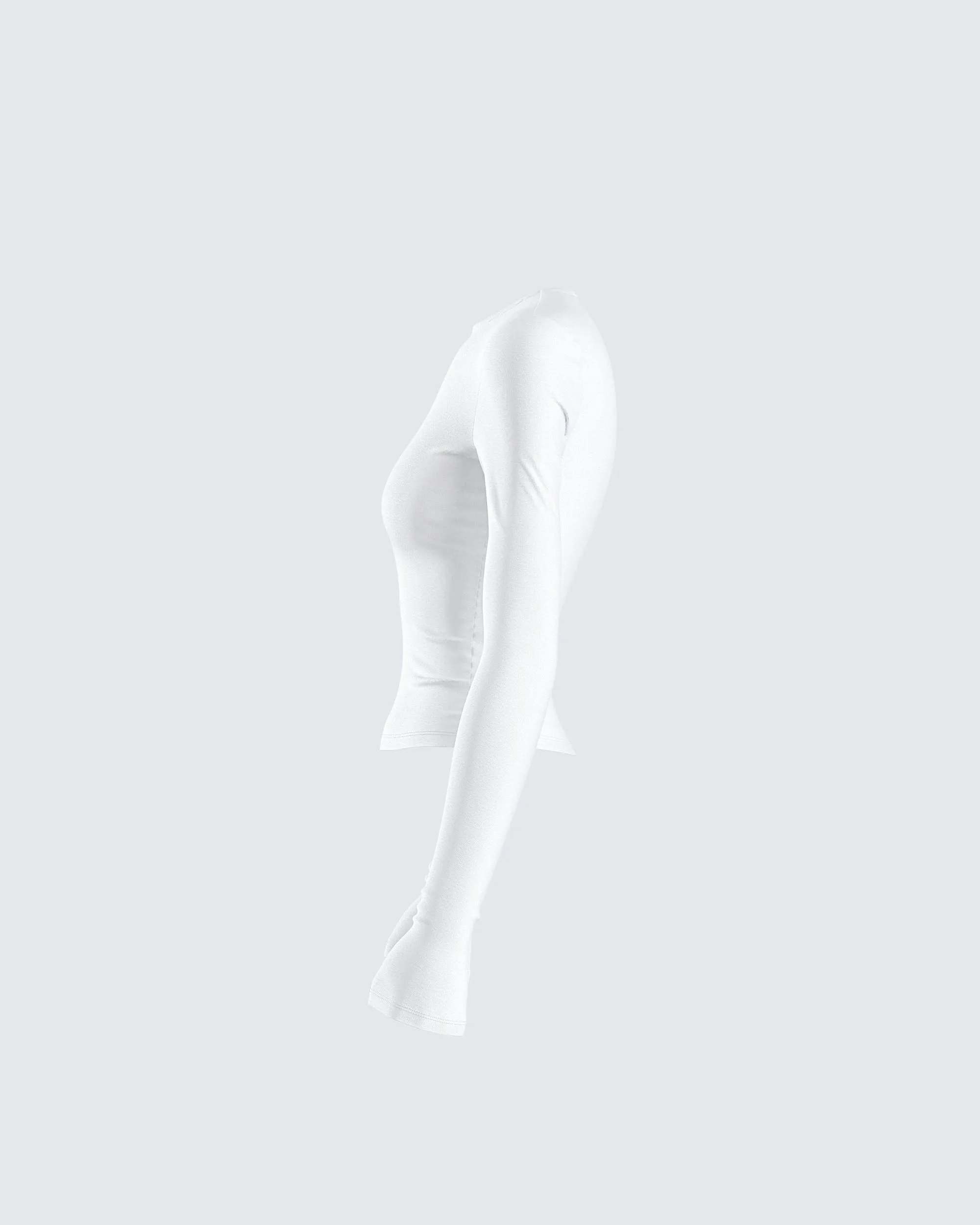 Vivi White Jersey Long Sleeve Top sold by Finesse product image thumbnail 2