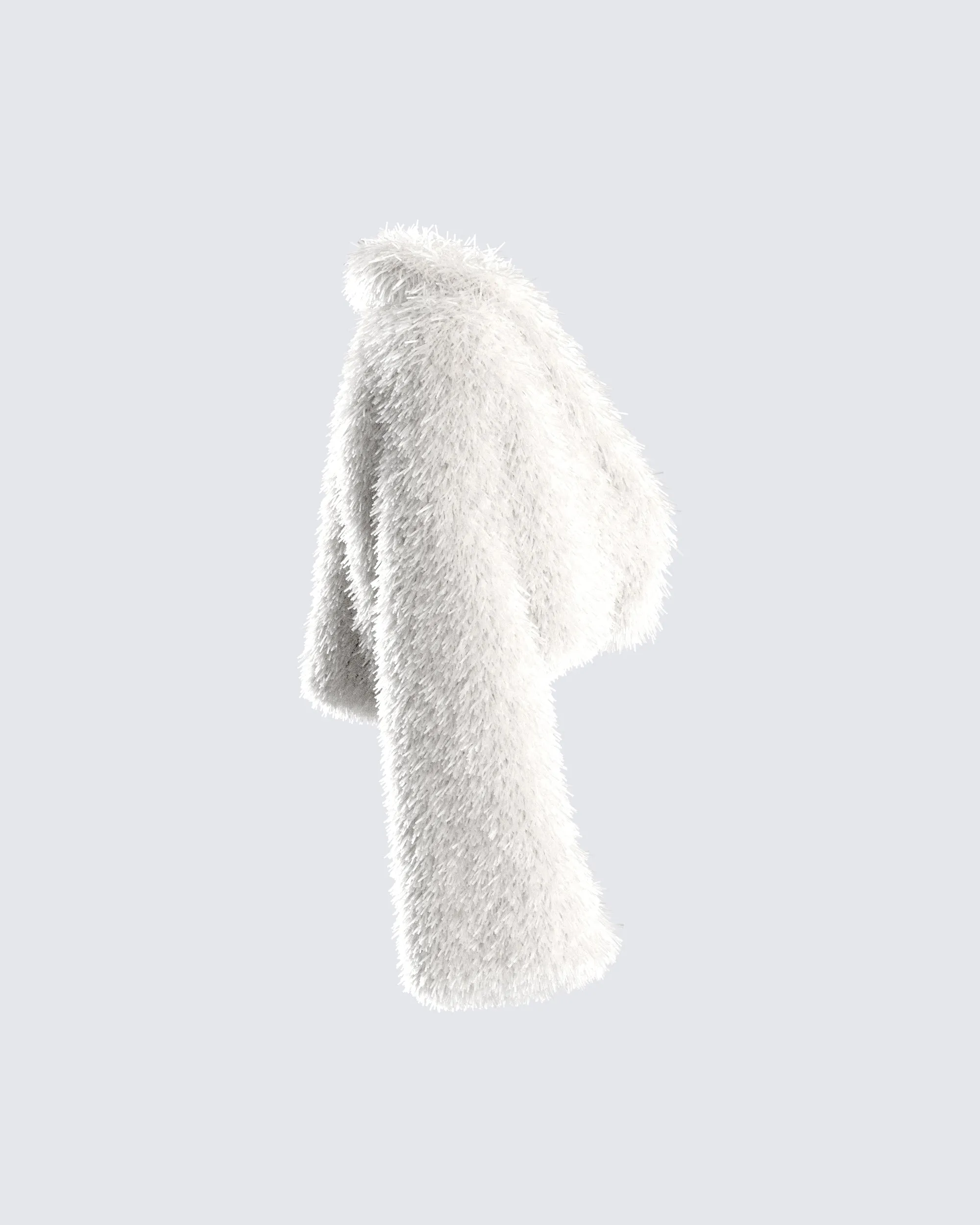 Estella Ivory Vegan Fur Coat sold by Finesse product image thumbnail 2