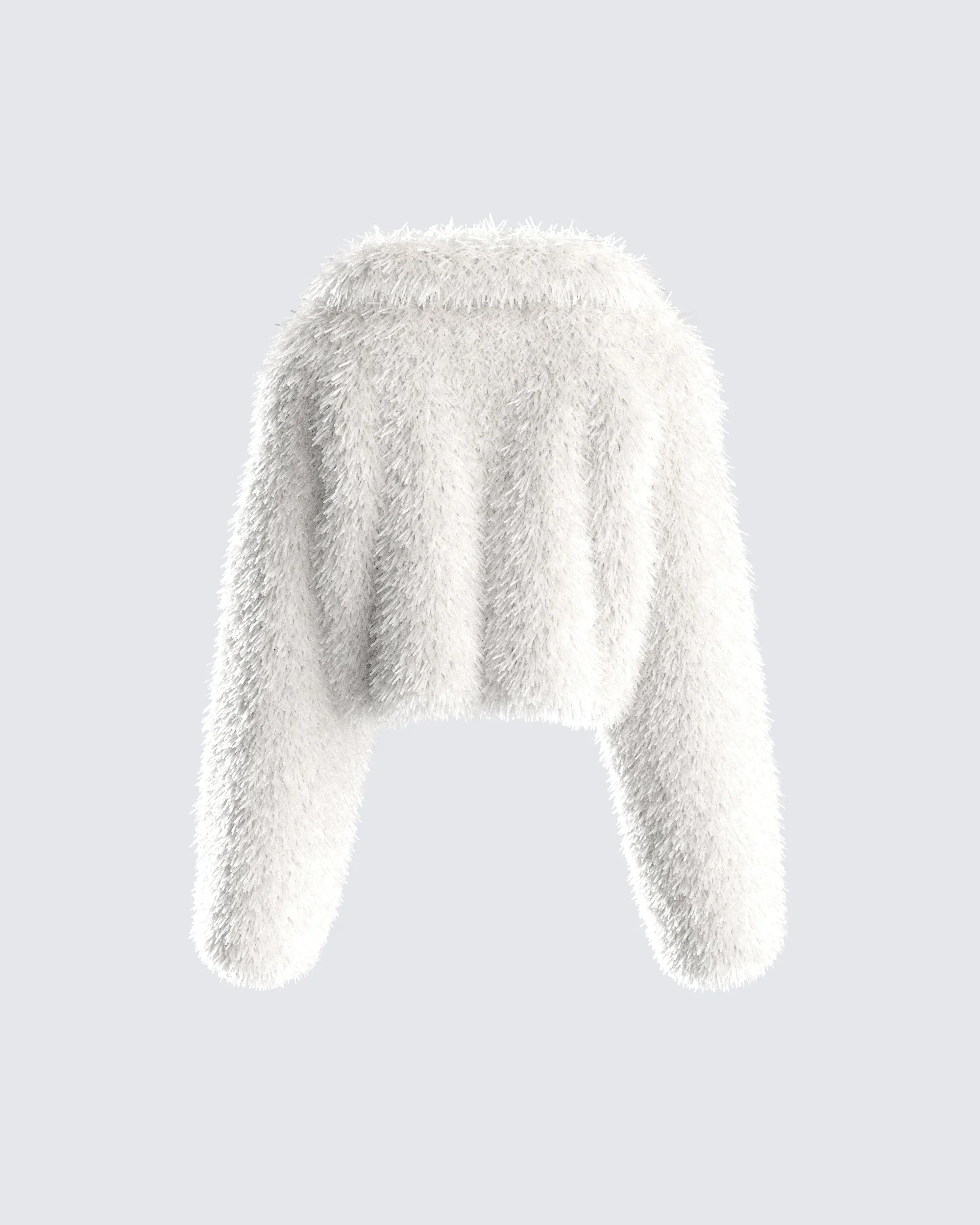 Estella Ivory Vegan Fur Coat sold by Finesse product image thumbnail 3