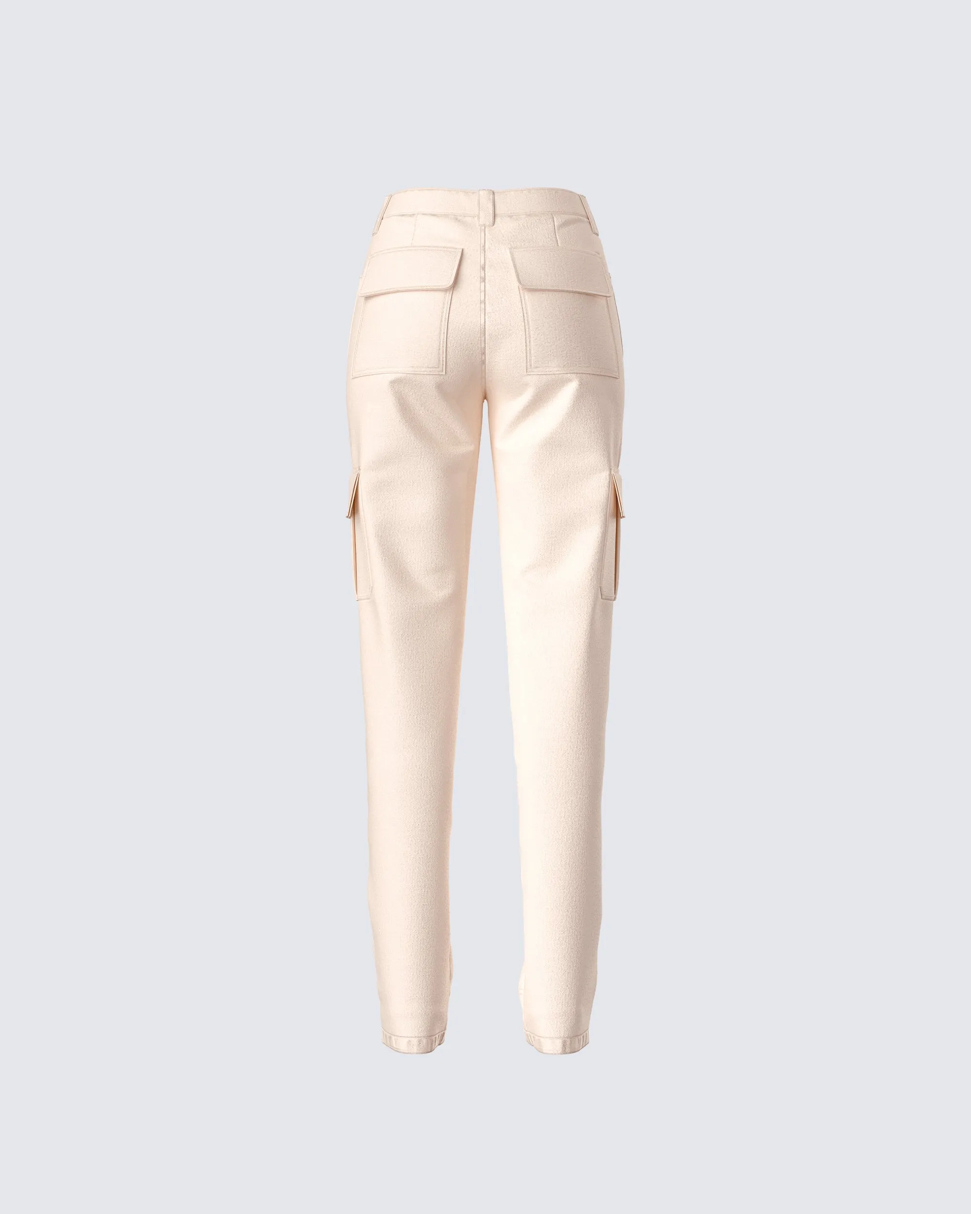 Liliana Beige Twill Cargo Pant sold by Finesse product image thumbnail 3