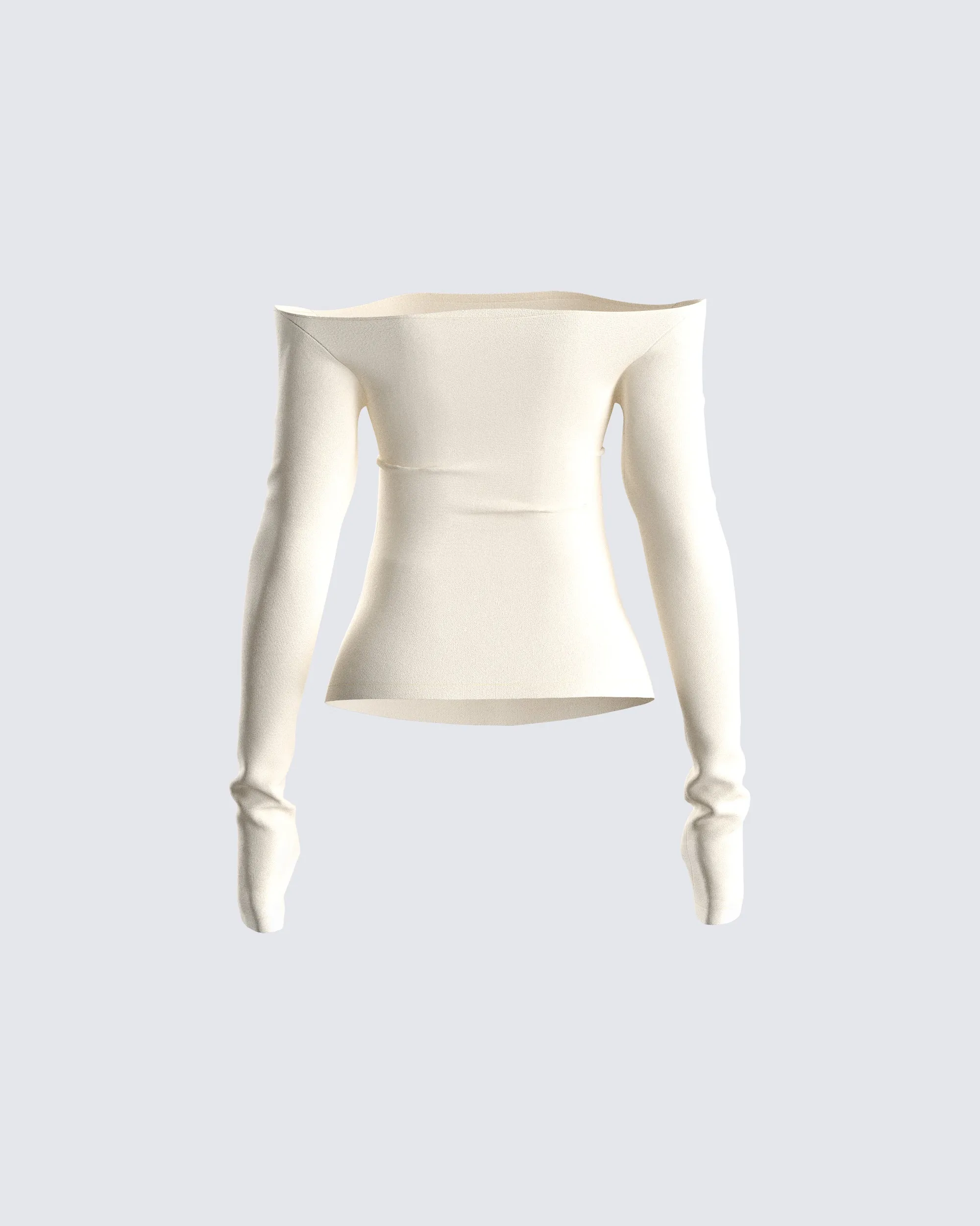 Lucy Cream Off Shoulder Top sold by Finesse product image thumbnail 3