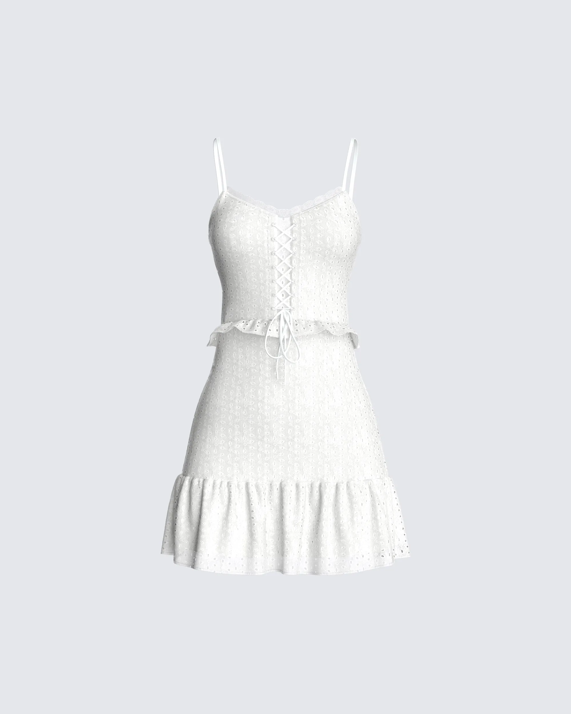 Delilah White Mini Dress sold by Finesse