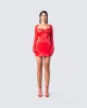 Willis Red Lace Mini Dress sold by Finesse