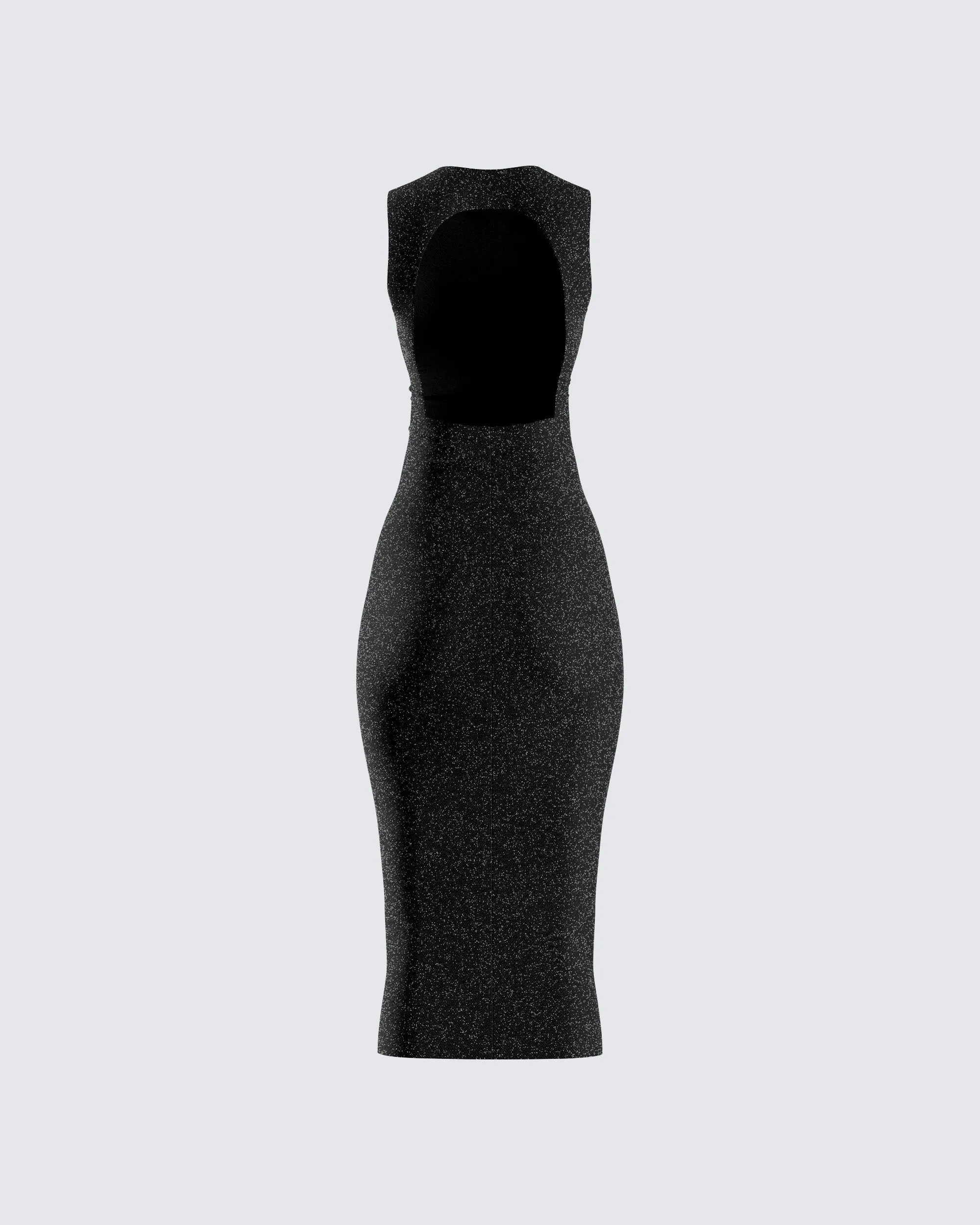 Umbra Black Shimmer Midi Dress sold by Finesse product image thumbnail 3