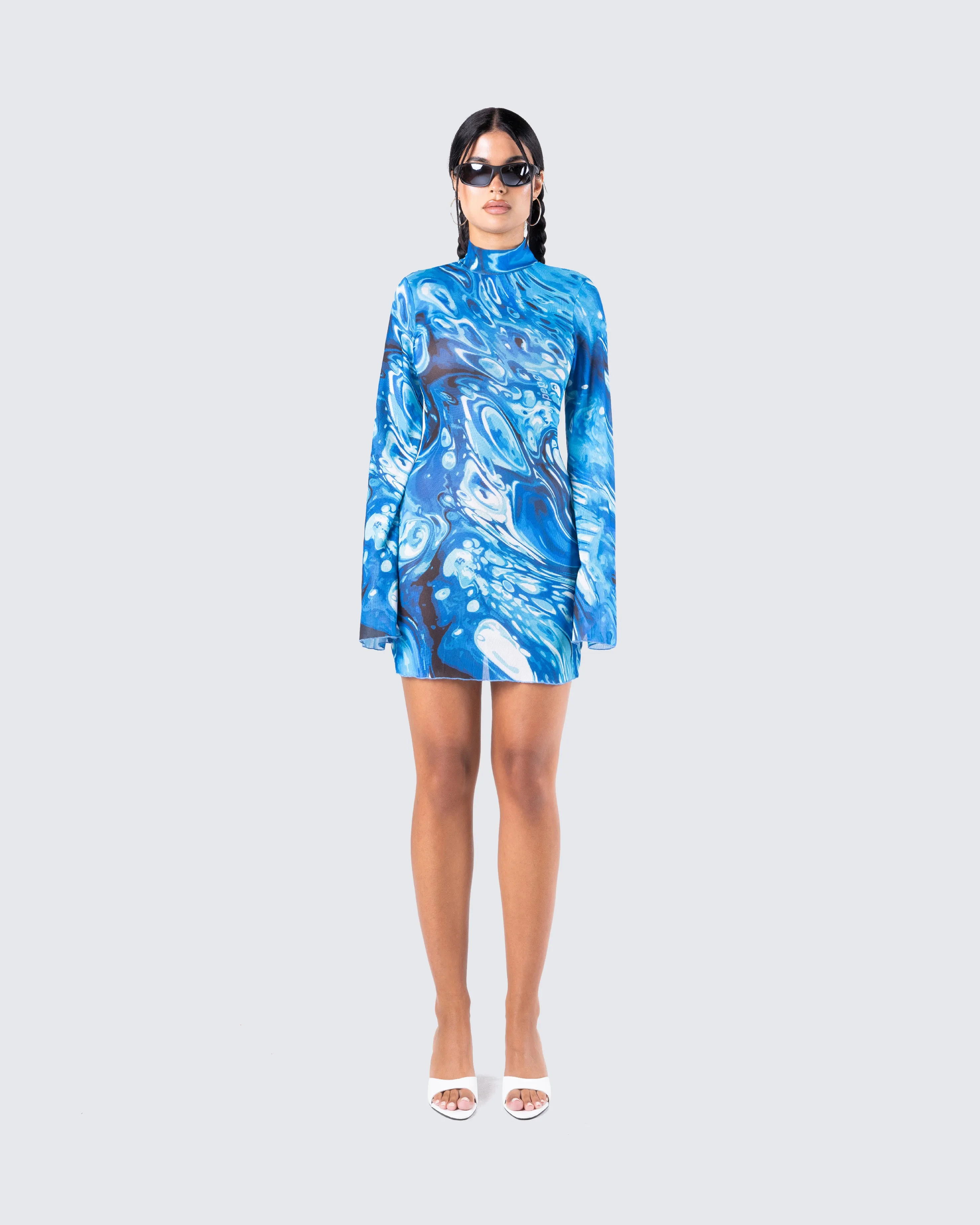 Dakota Abstract Print Mini Dress sold by Finesse product image thumbnail 4