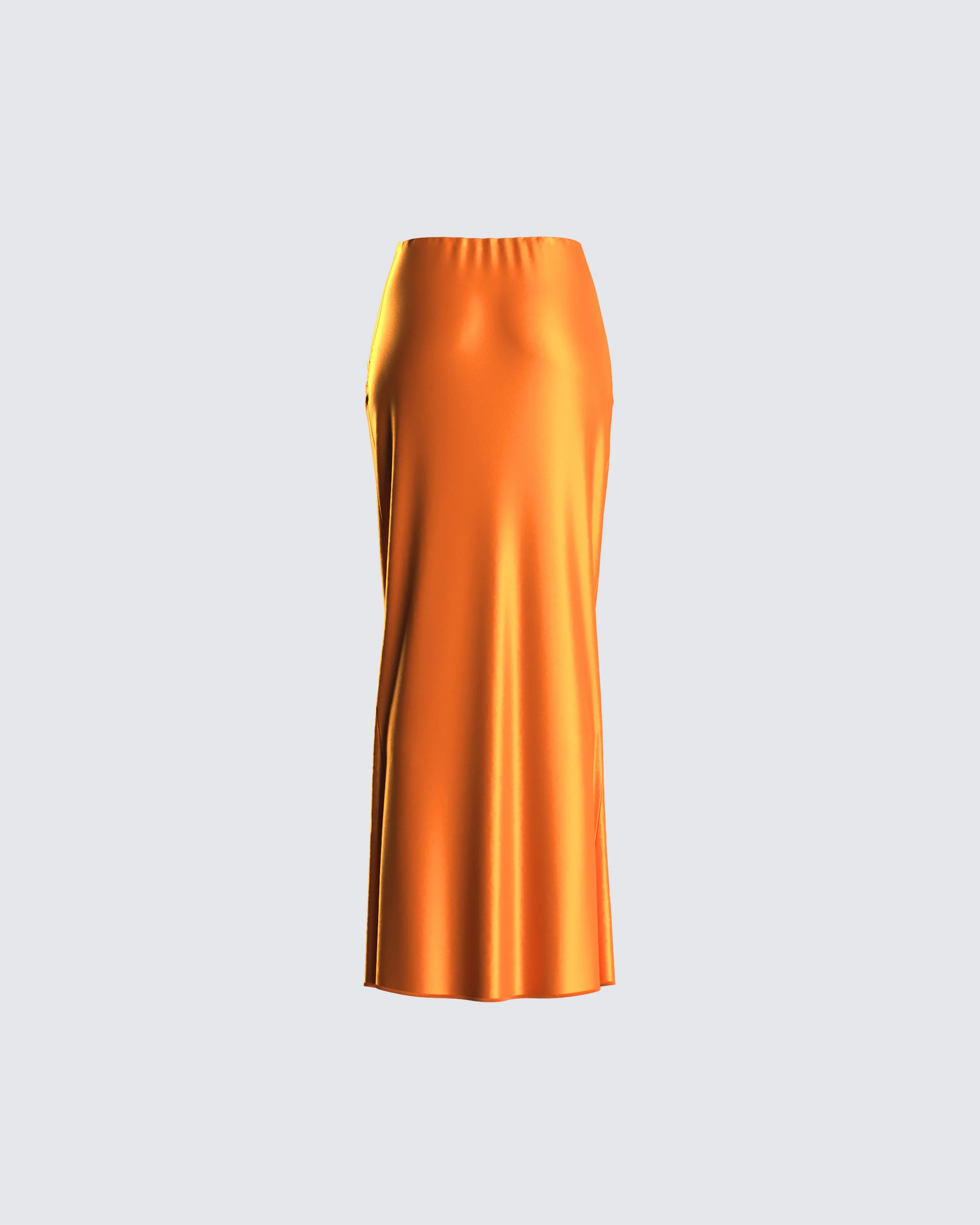Odette Orange Satin Maxi Skirt sold by Finesse product image thumbnail 3