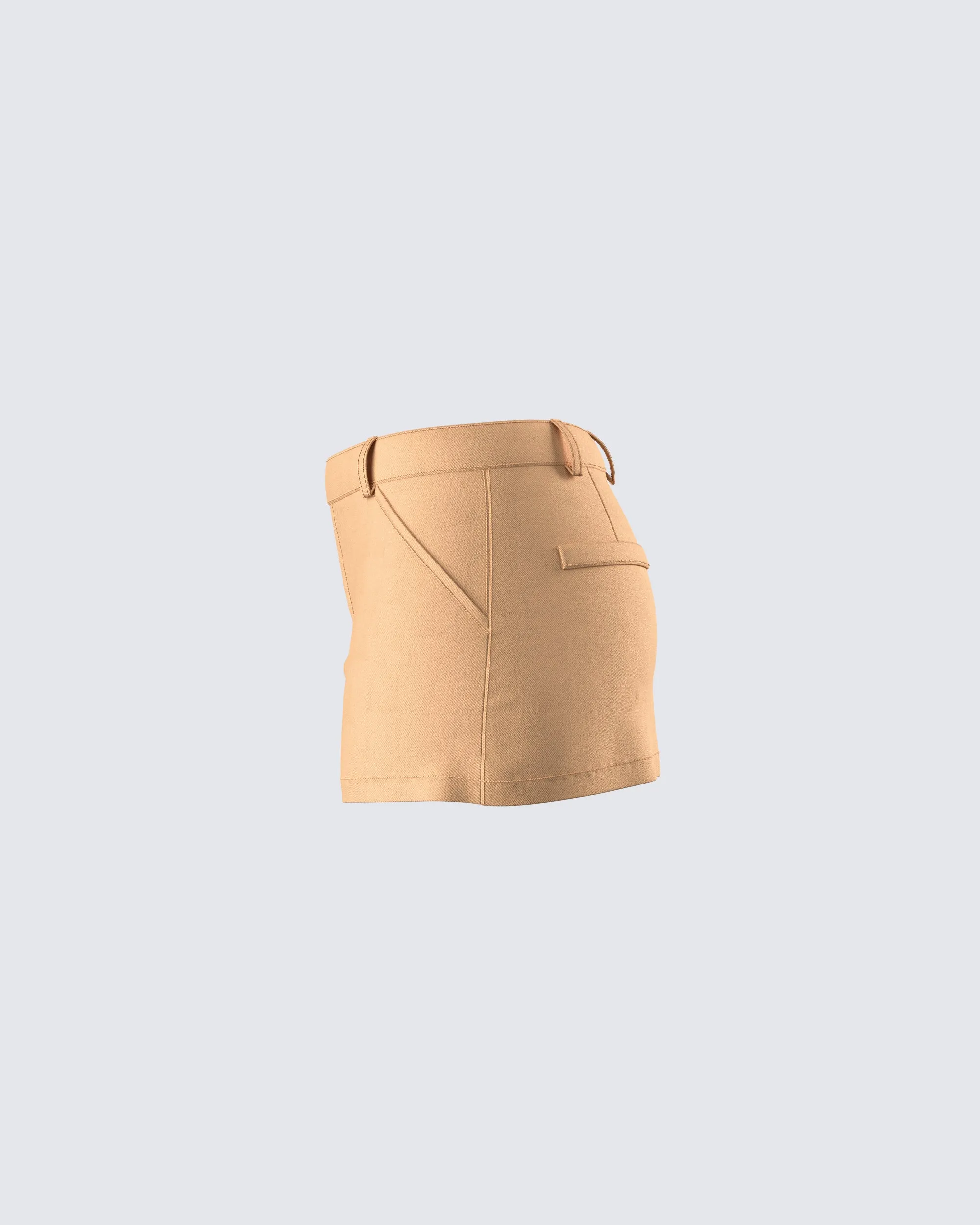 Harwell Tan Twill Mini Skirt sold by Finesse product image thumbnail 2