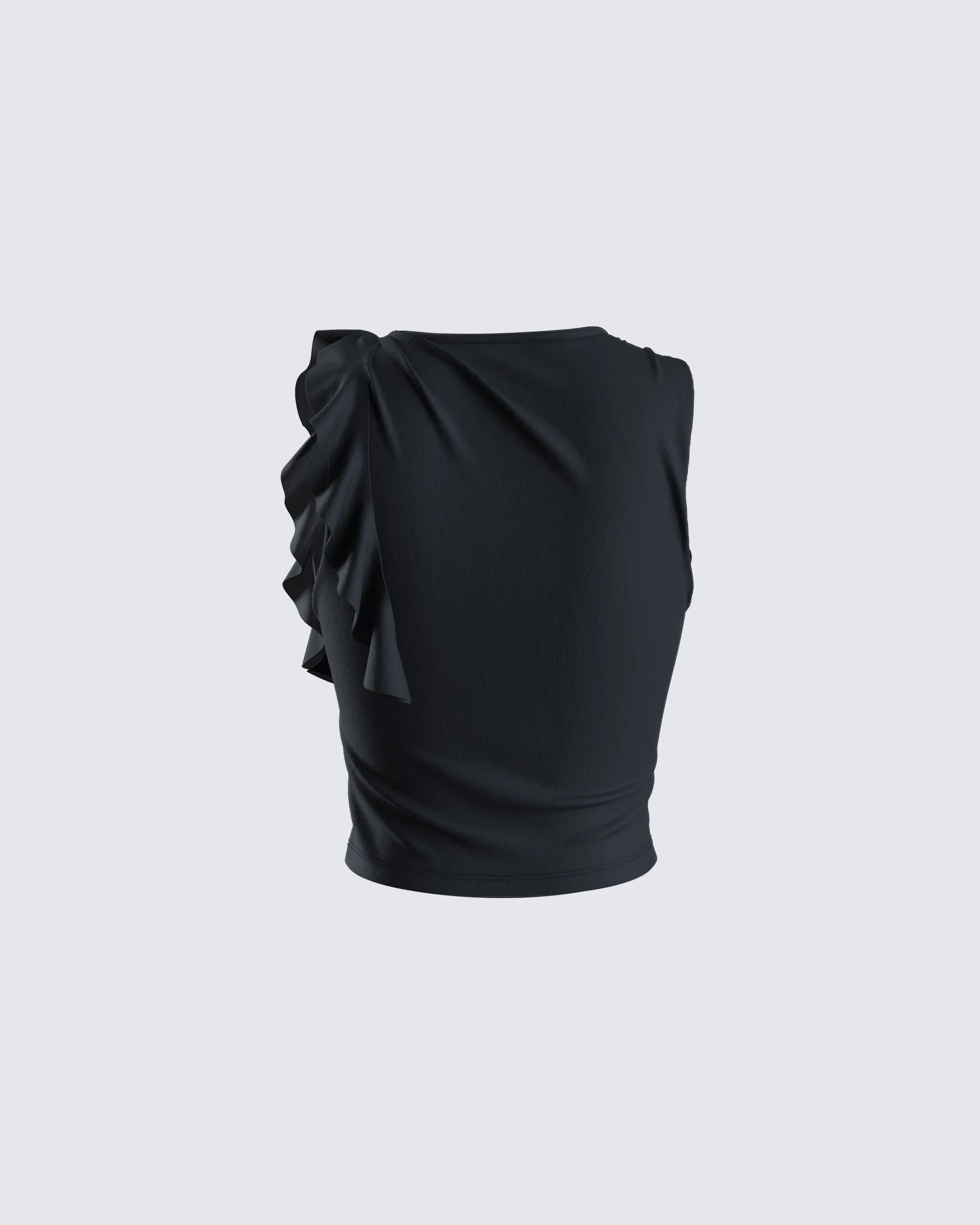 Veeti Black Jersey Crop Top sold by Finesse product image thumbnail 3